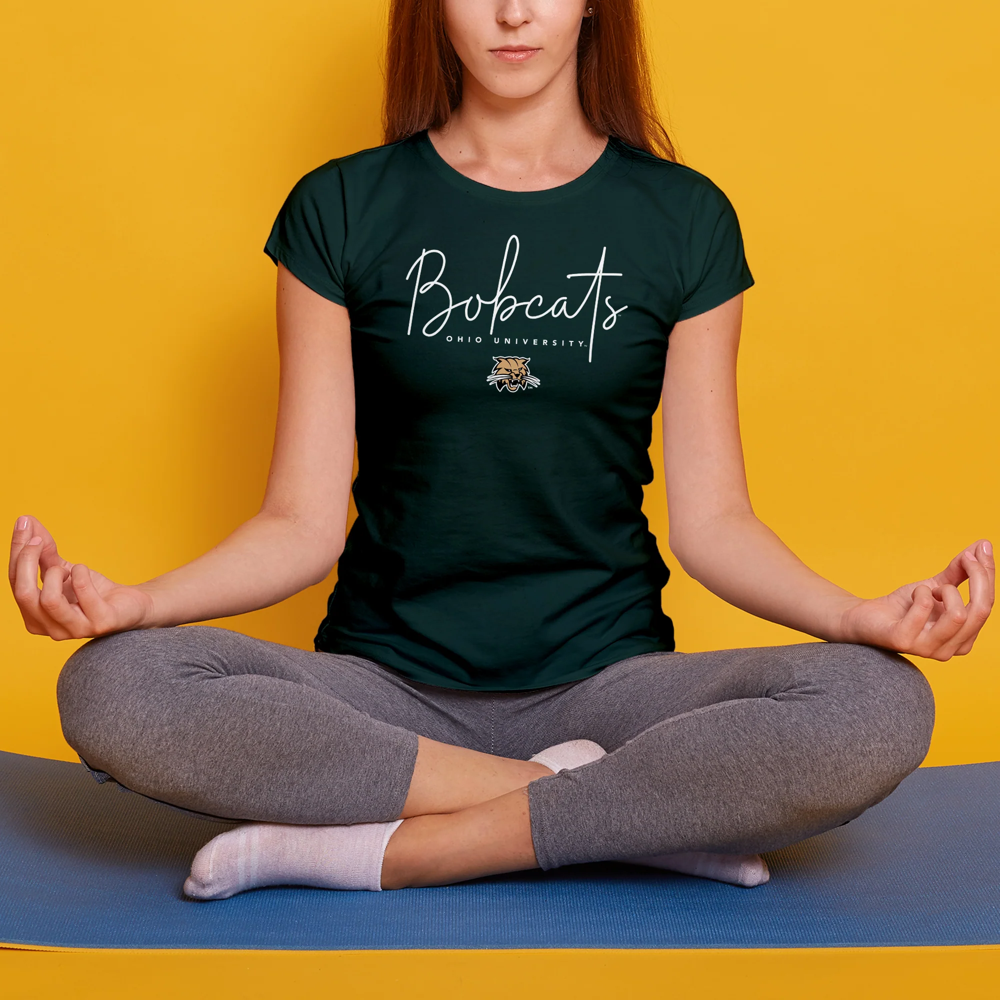 Ohio University Thin Script Women's T-Shirt - Forest - Image 4