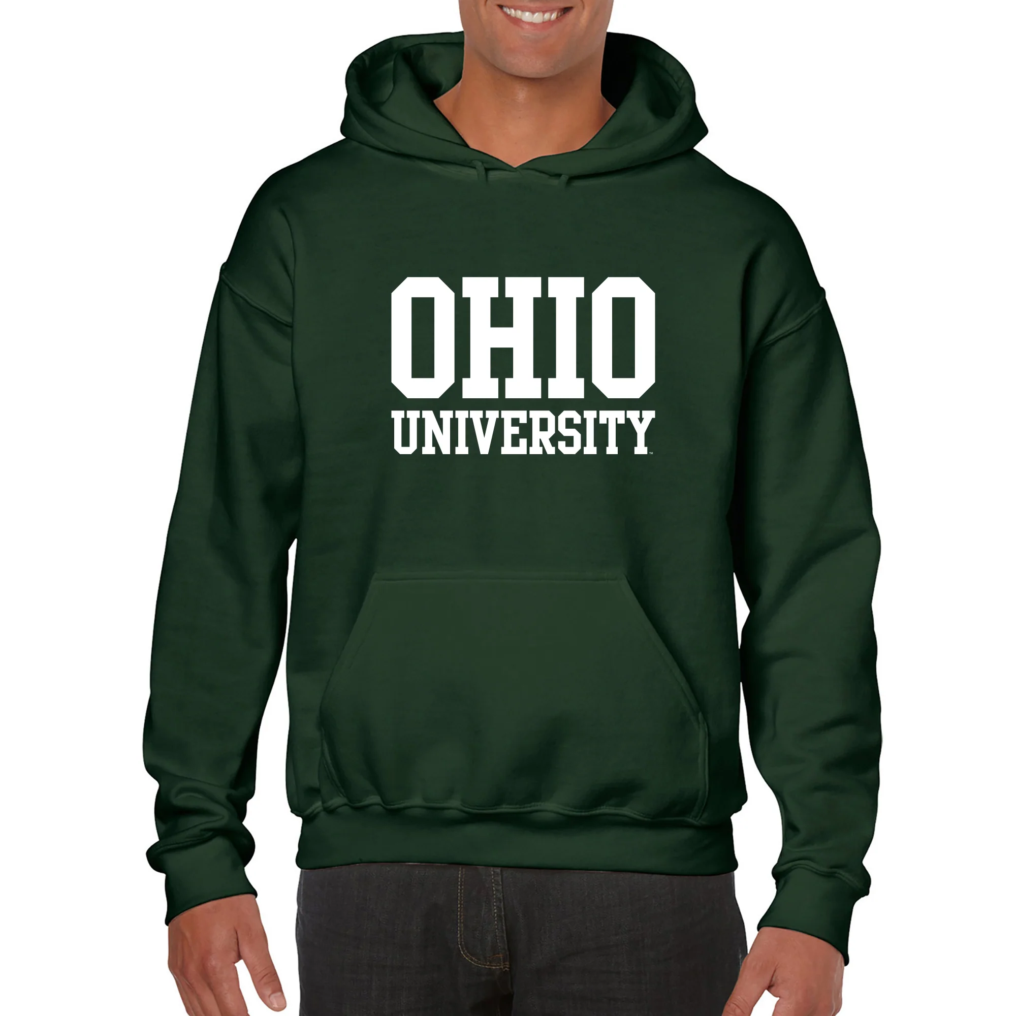 Ohio University Bobcats Basic Block Hoodie - Forest - Image 3