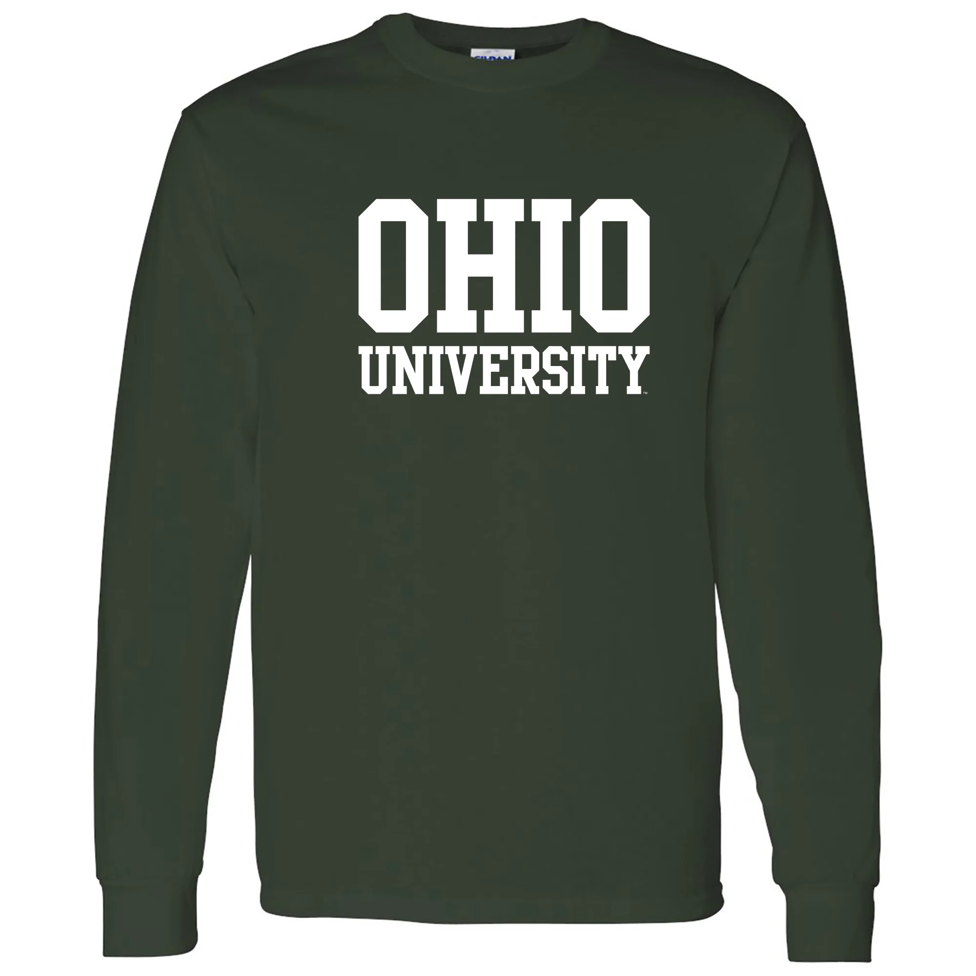 Ohio University Bobcats Basic Block Long Sleeve T Shirt - Forest