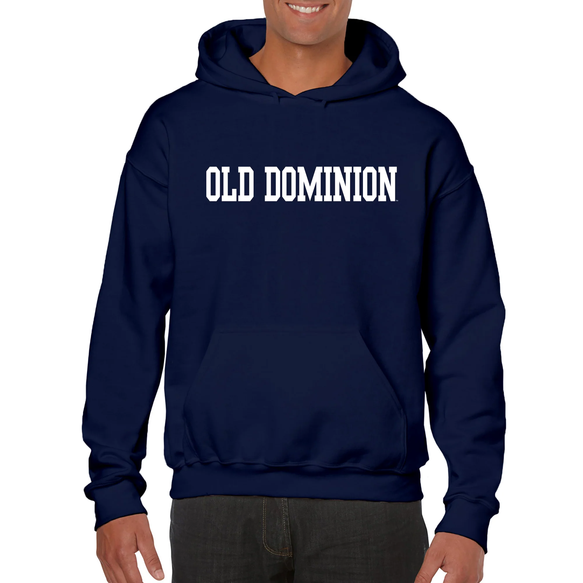Old Dominion University Monarchs Basic Block Heavy Blend Hoodie - Navy - Image 4