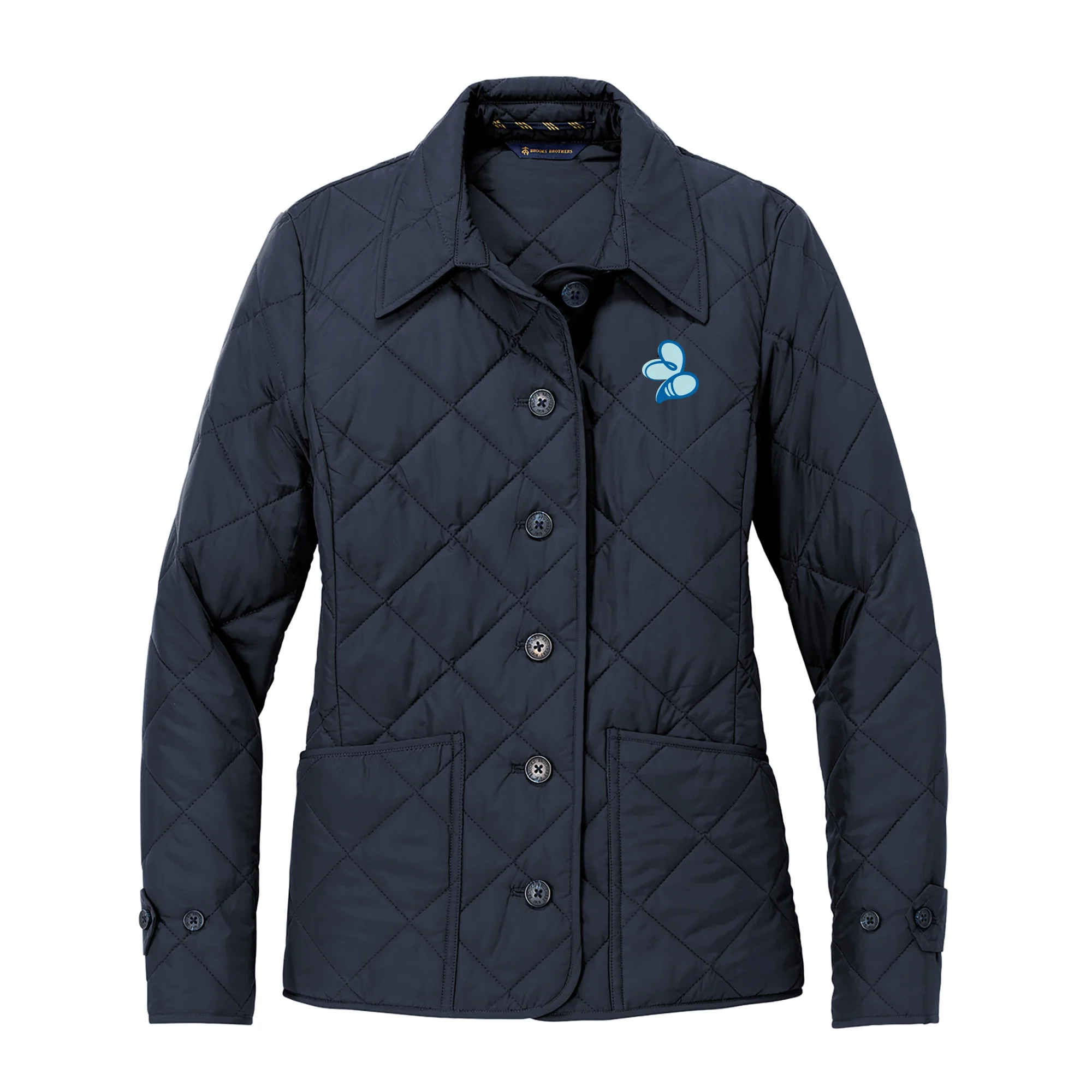 Omega Phi Alpha Primary Logo LC Brooks Brothers Women's Quilted Jacket - Night Navy