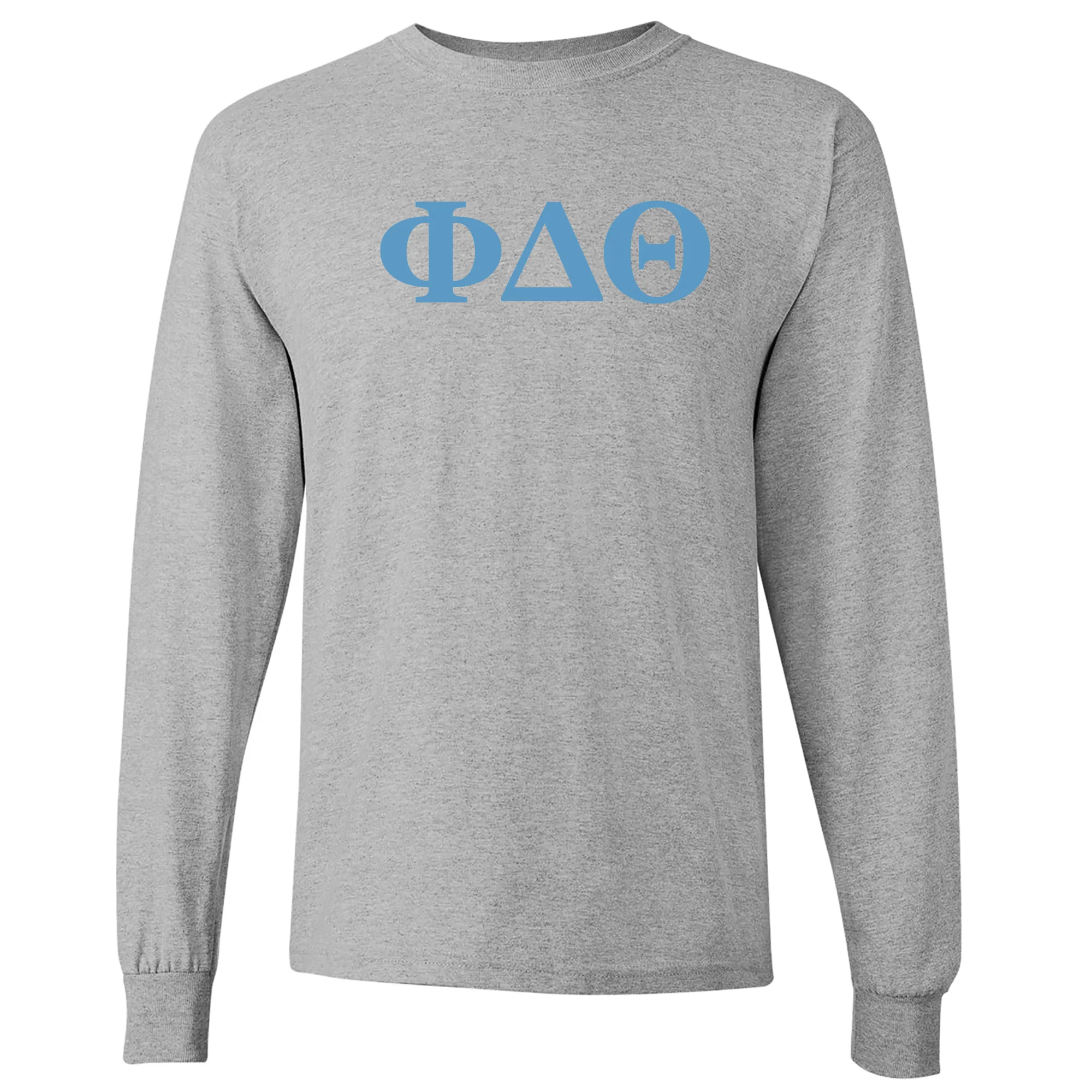 Phi Delta Theta Greek Letter Block Long Sleeve - Sport Grey