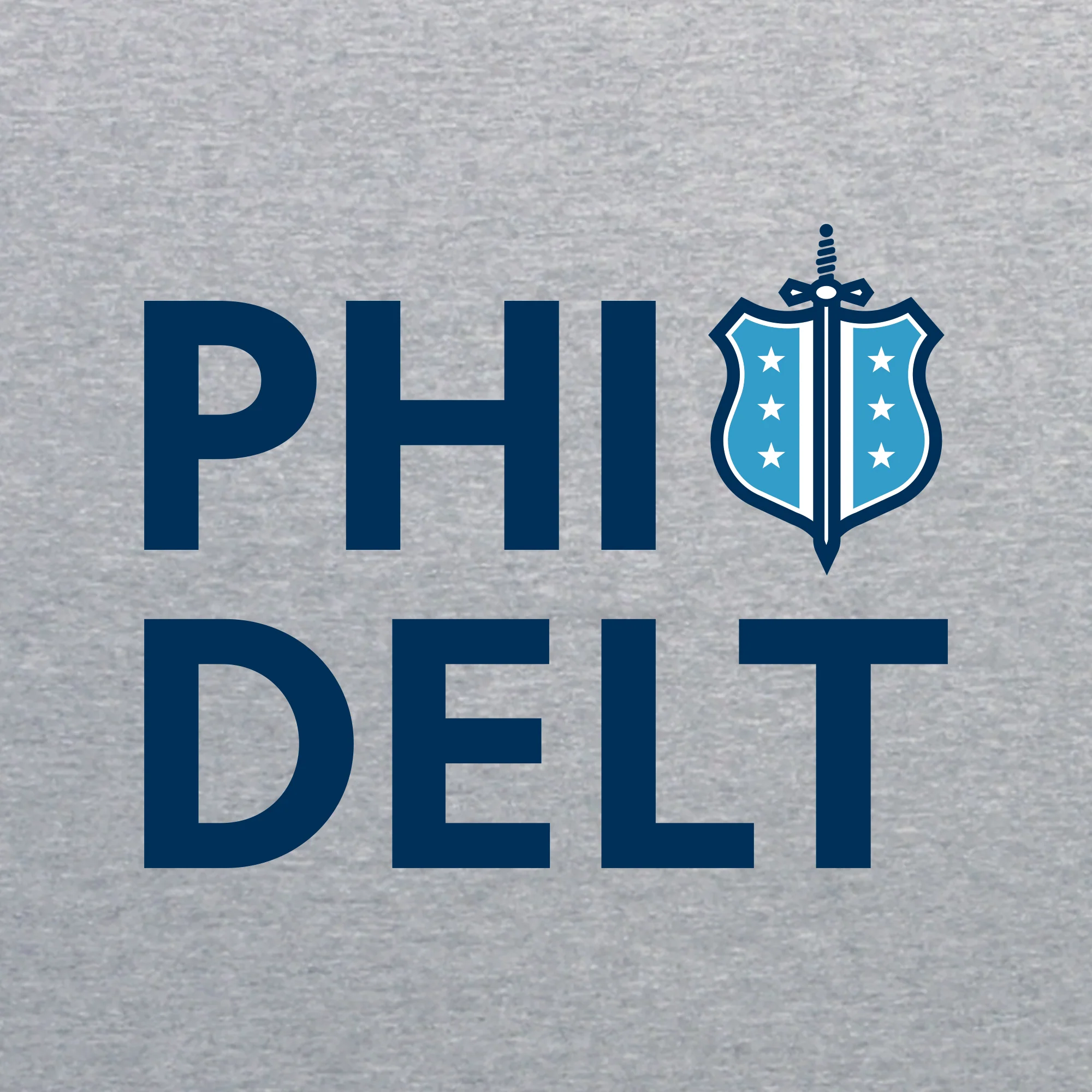 Phi Delta Theta Greek Primary Logo Crewneck - Sport Grey - Image 2