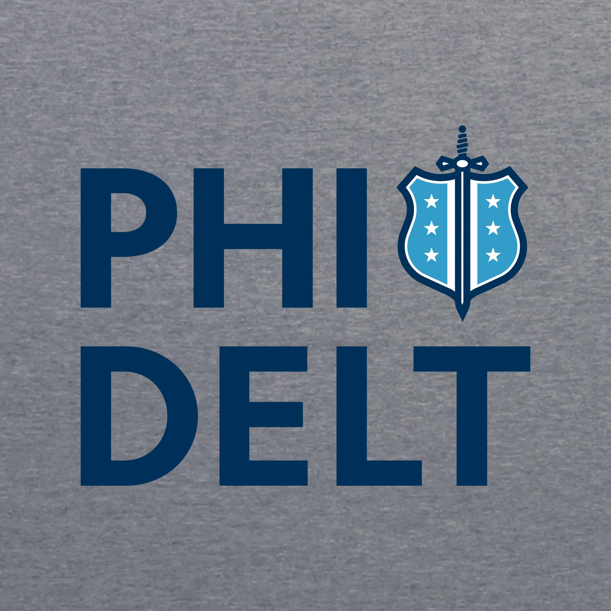 Phi Delta Theta Greek Primary Logo Triblend T-Shirt - Premium Heather - Image 2