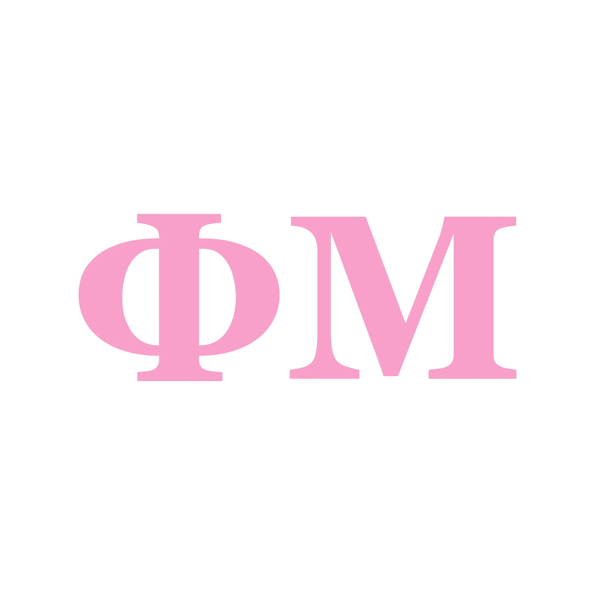 Phi Mu Greek Letter Block Crewneck Sweatshirt - White - Image 2