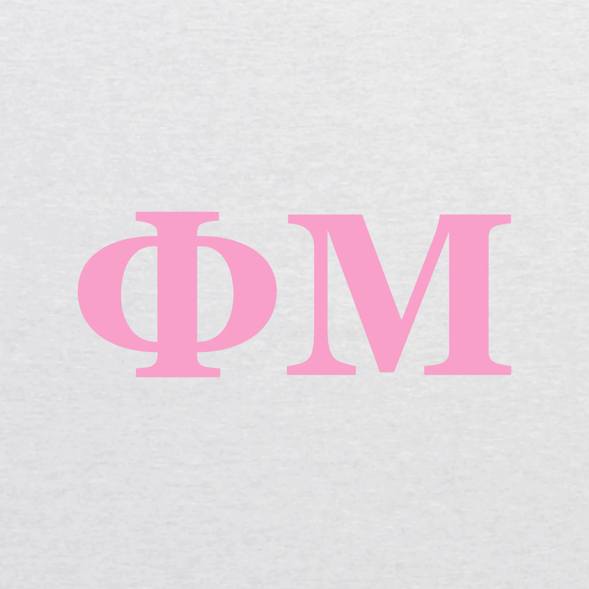 Phi Mu Greek Letter Block Triblend T-Shirt - Heather White - Image 2