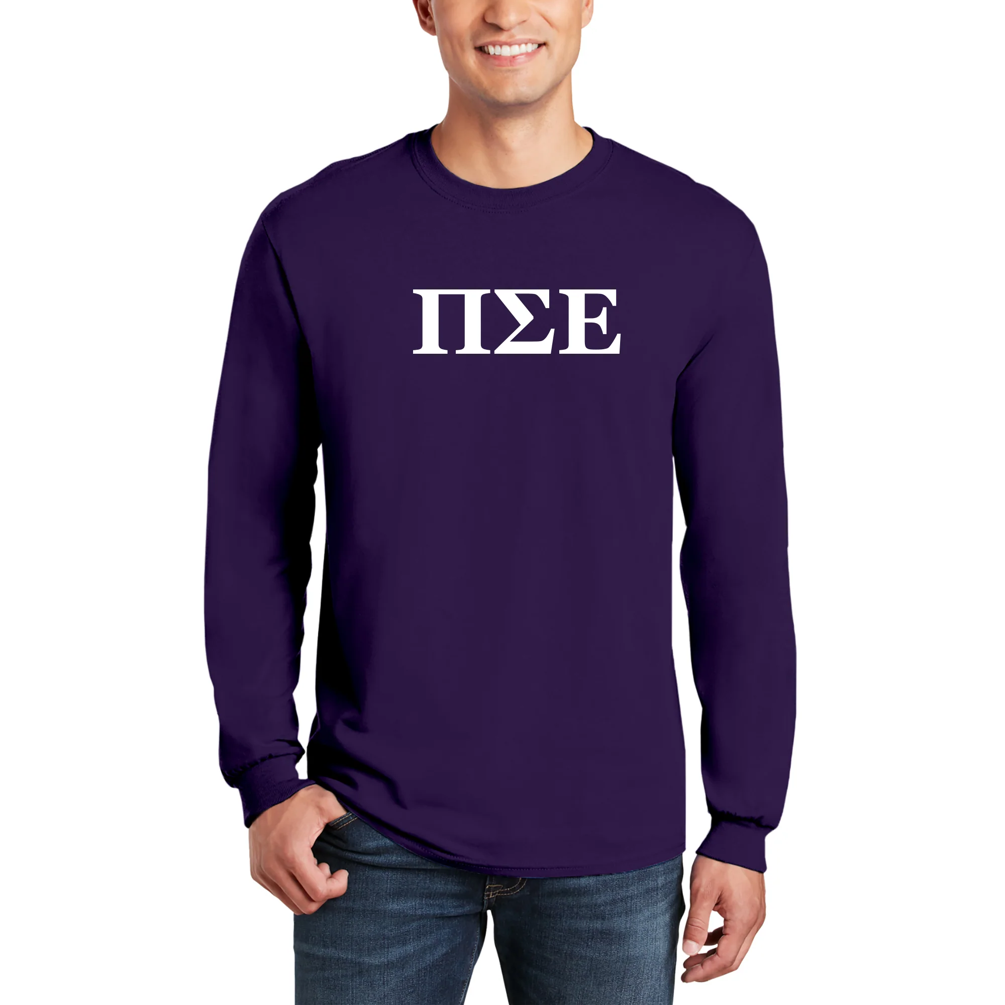 Pi Sigma Epsilon Greek Letter Long Sleeve T-Shirt - Image 4