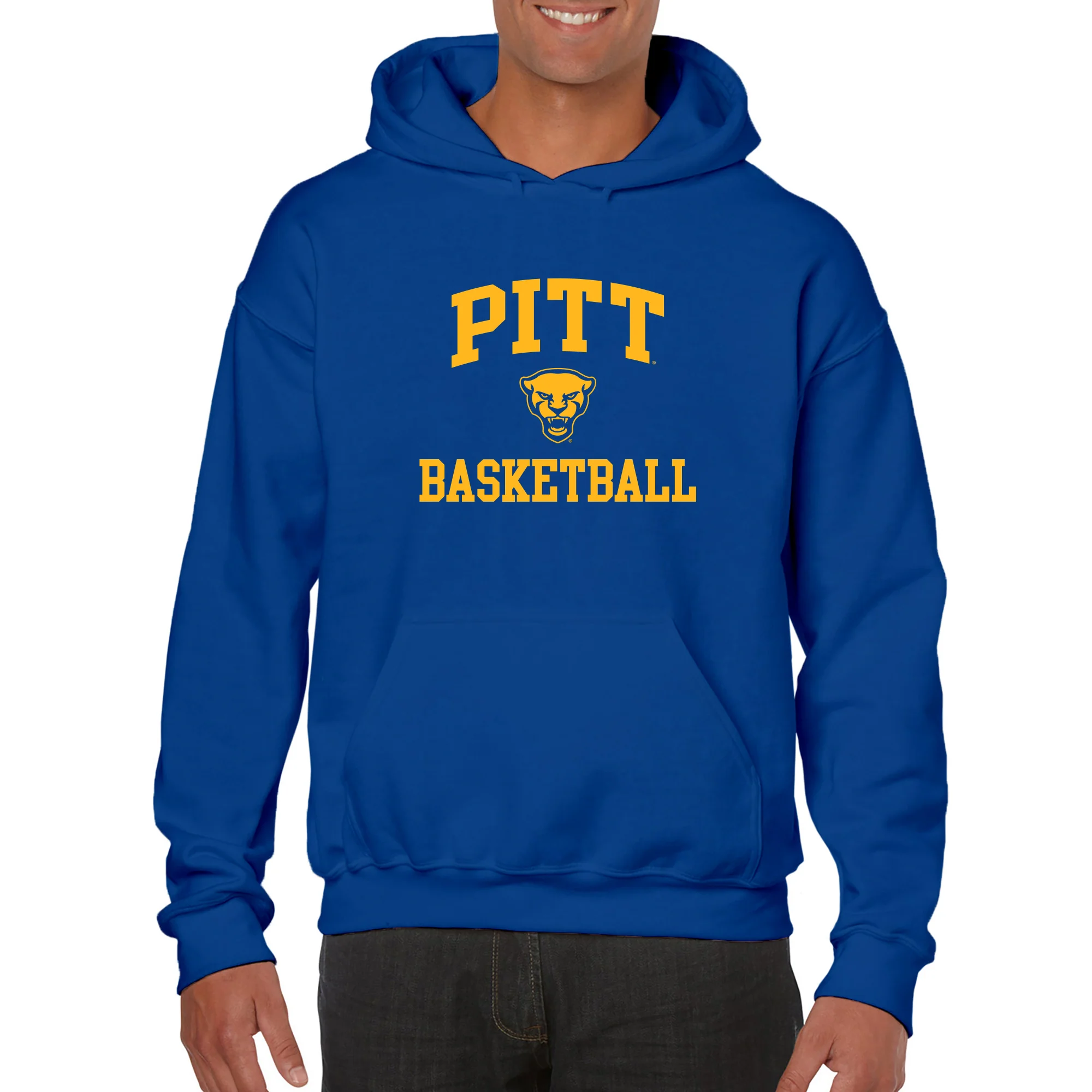 Pittsburgh Arch Logo Basketball Hoodie - Royal - Image 3