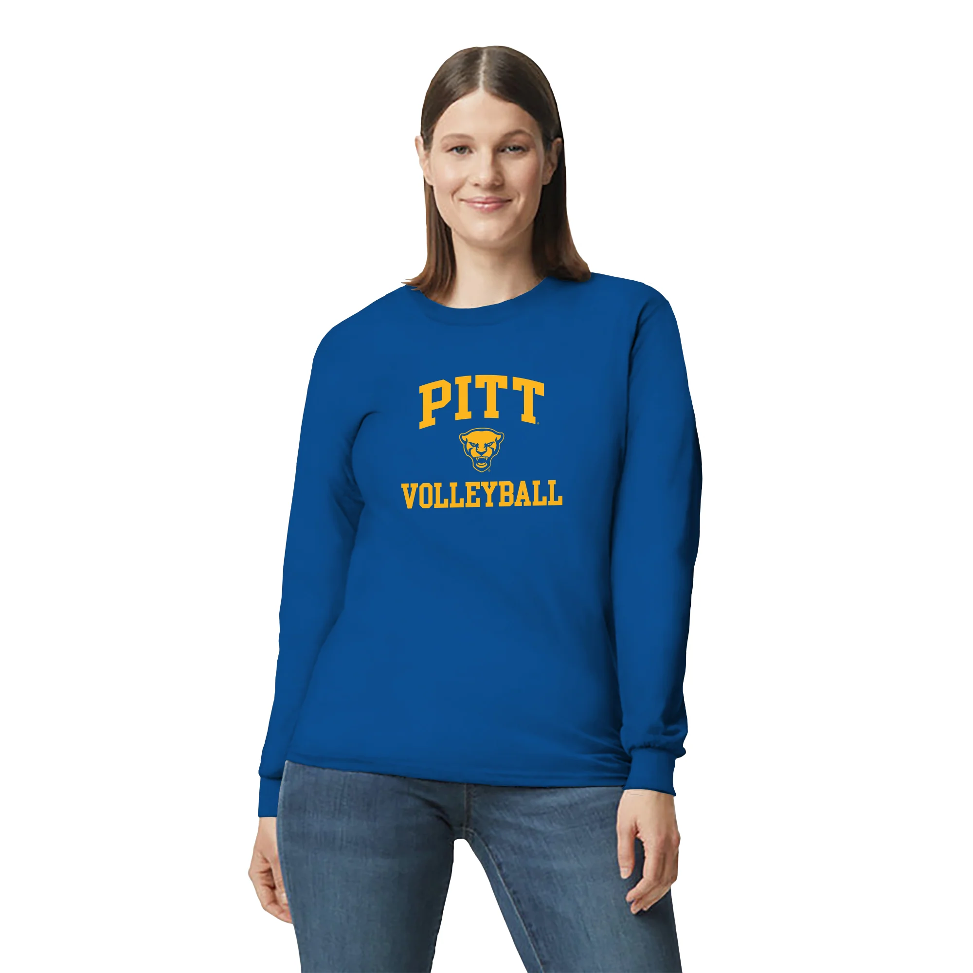 Pittsburgh Arch Logo Volleyball Long Sleeve - Royal - Image 4