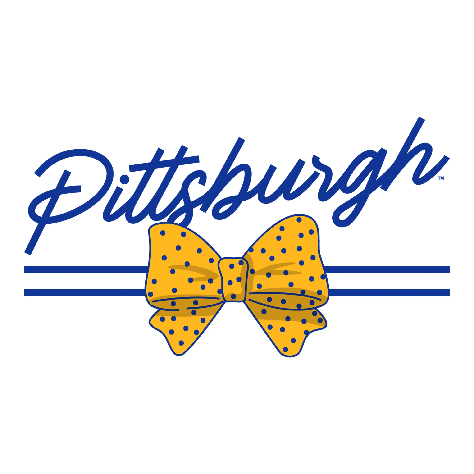 Pittsburgh Bow Script Womens Long Sleeve - White - Image 2
