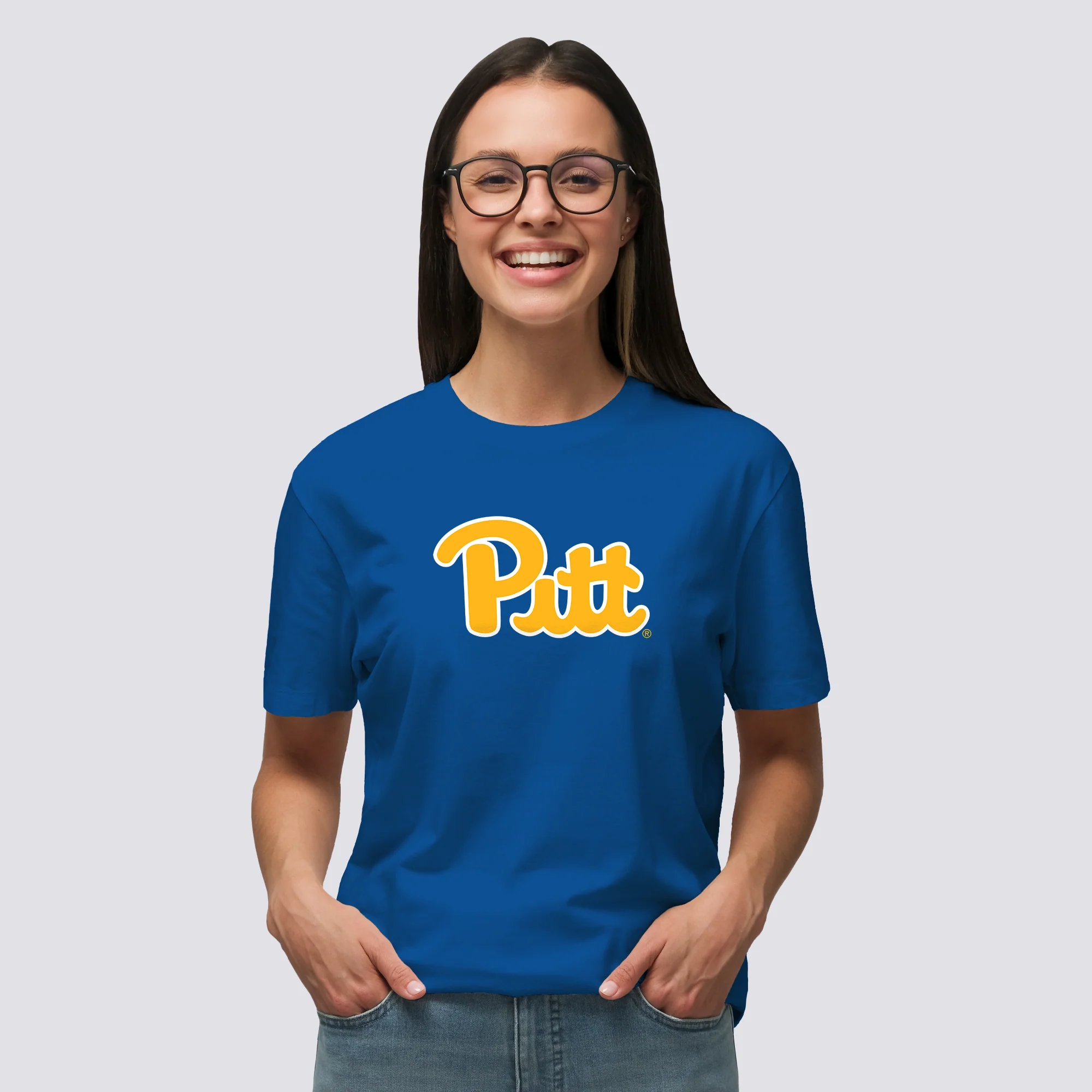 Pittsburgh Panthers Primary Logo T-Shirt - Royal - Image 4