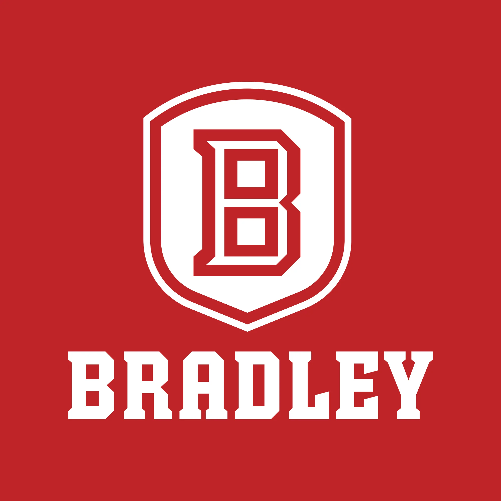 Bradley University Braves Primary Logo Heavy Cotton Tank Top - Red - Image 2