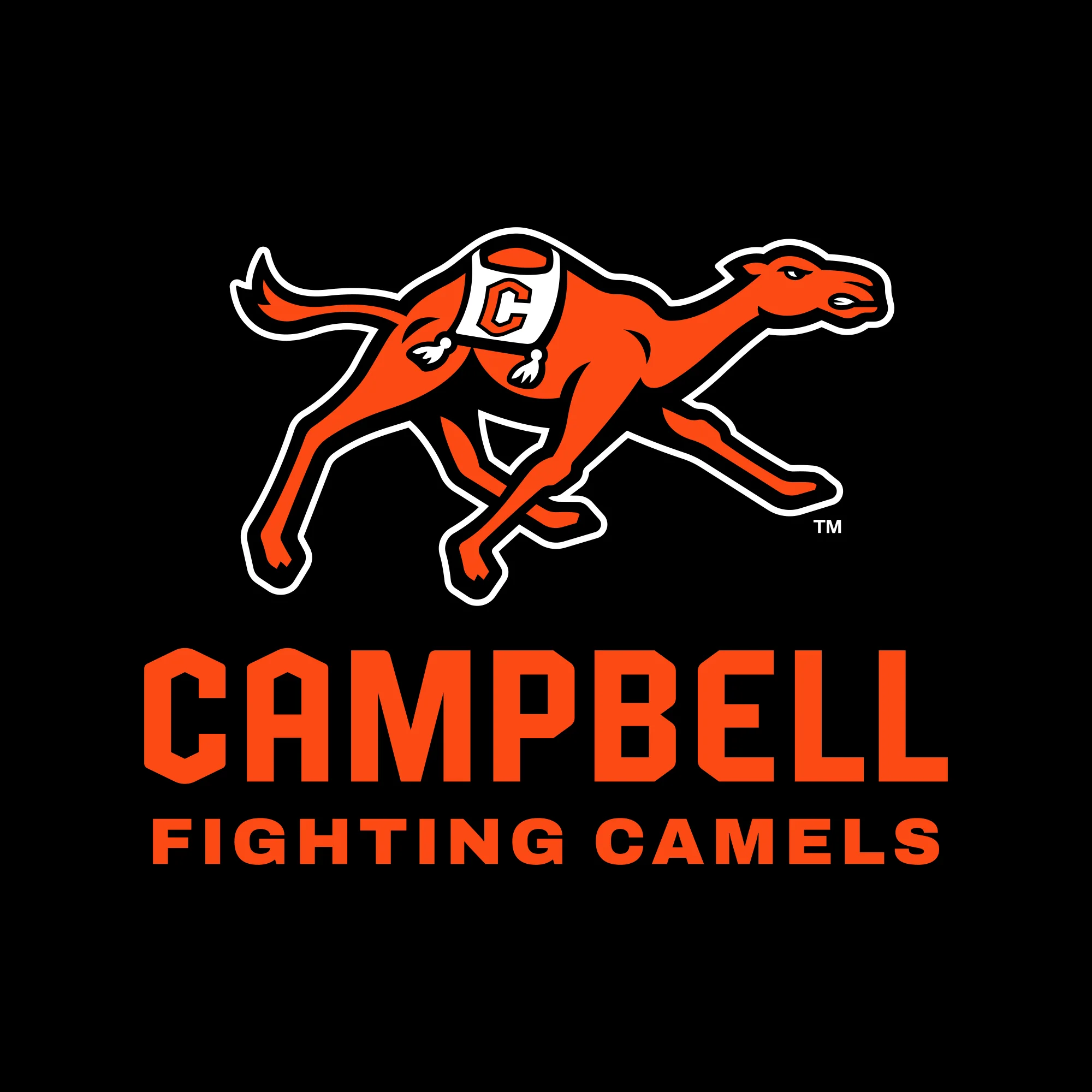 Campbell University Fighting Camels Primary Logo Basic Cotton Youth Short Sleeve T-Shirt - Black - Image 2