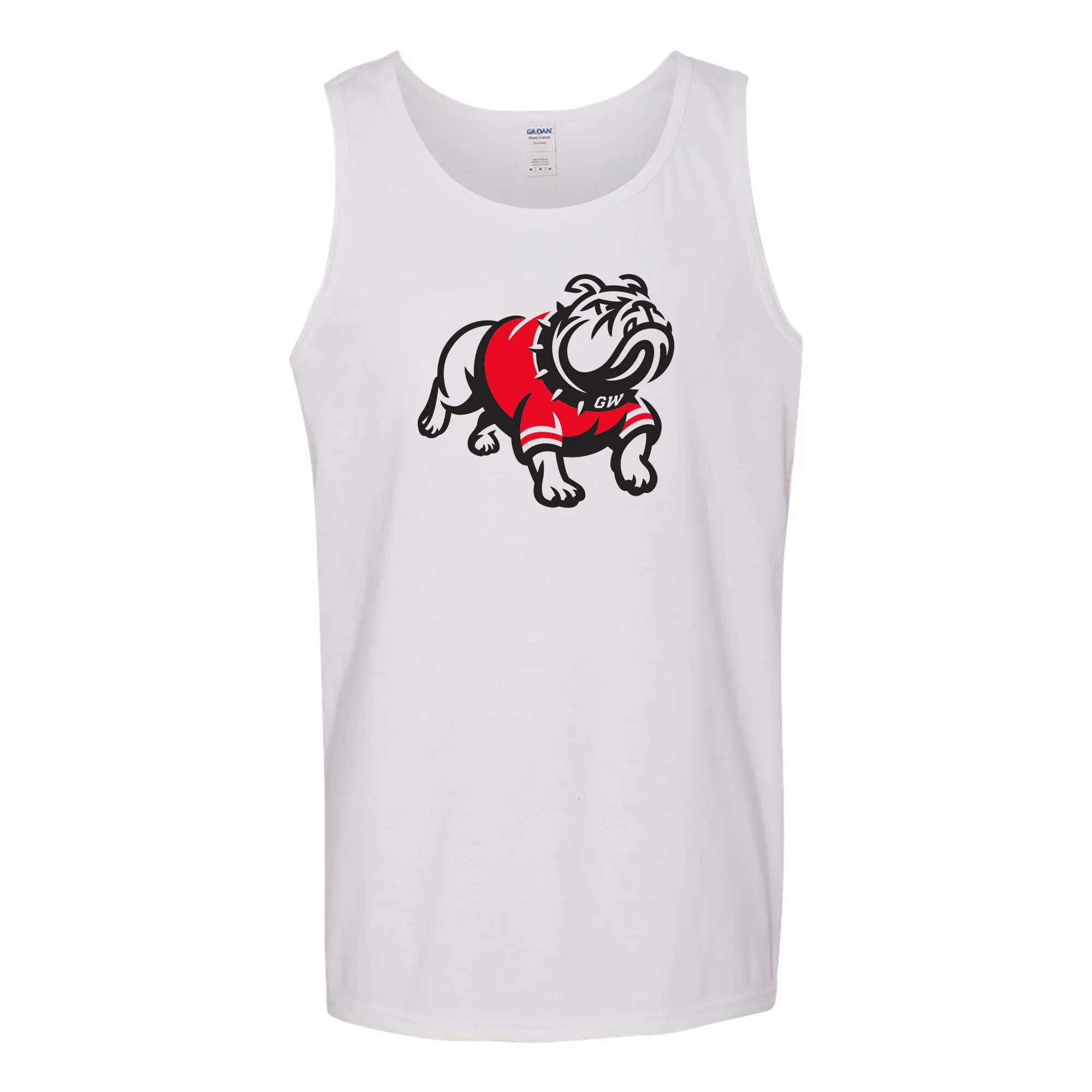Gardner-Webb University Bulldogs Primary Logo Heavy Cotton Tank Top - White