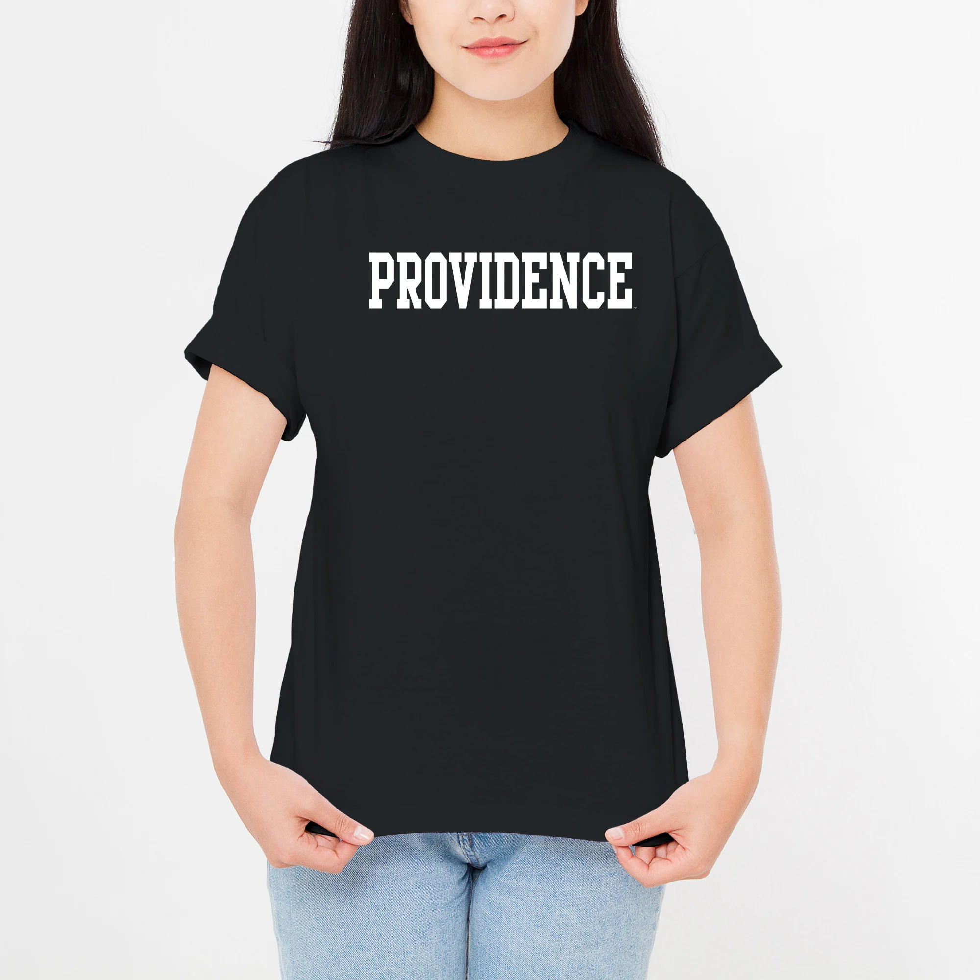 Providence College Friars Basic Block Short Sleeve T-Shirt - Black - Image 4