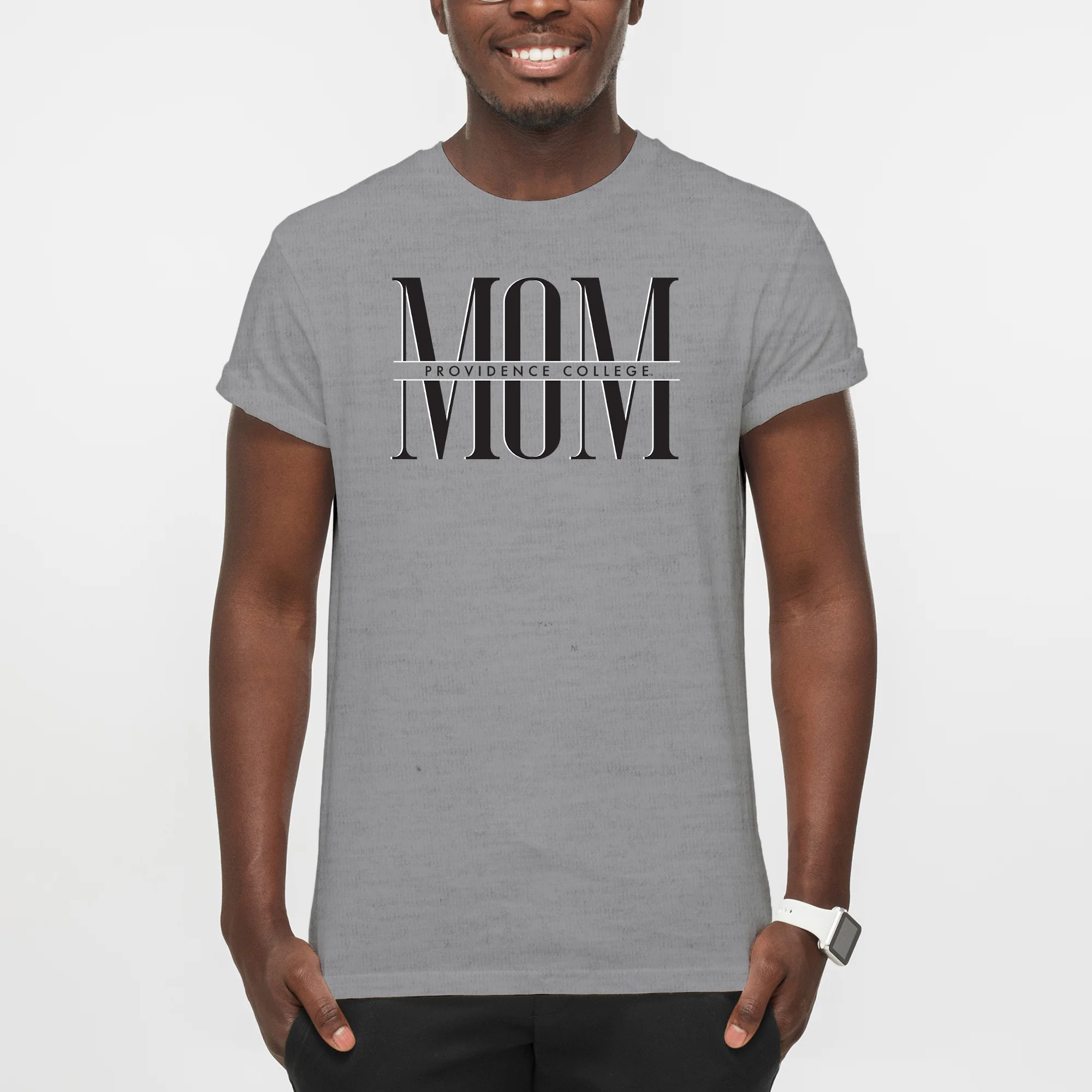 Providence Friars Classic Mom T-Shirt - Sport Grey - Image 3
