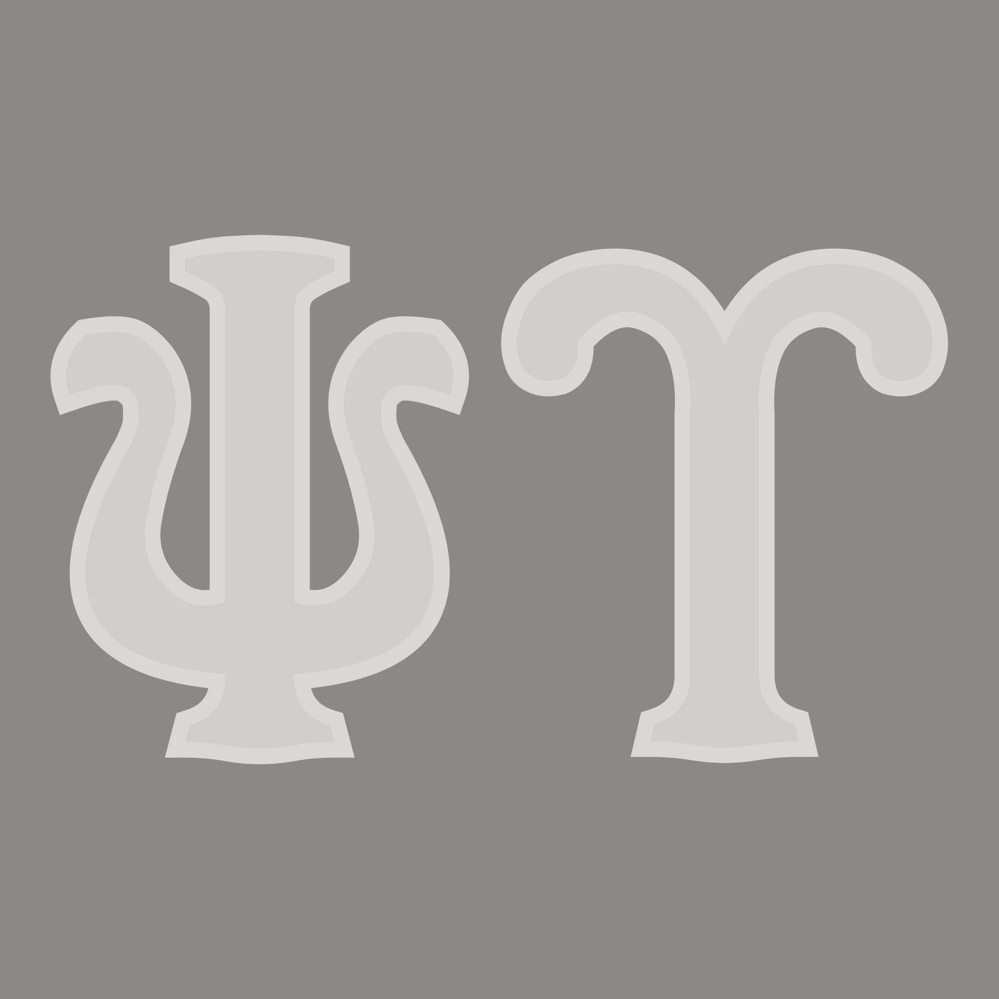 Psi Upsilon Greek Letter Block LC Travis Mathew Cold Bay Vest - Quiet Shade Grey - Image 2