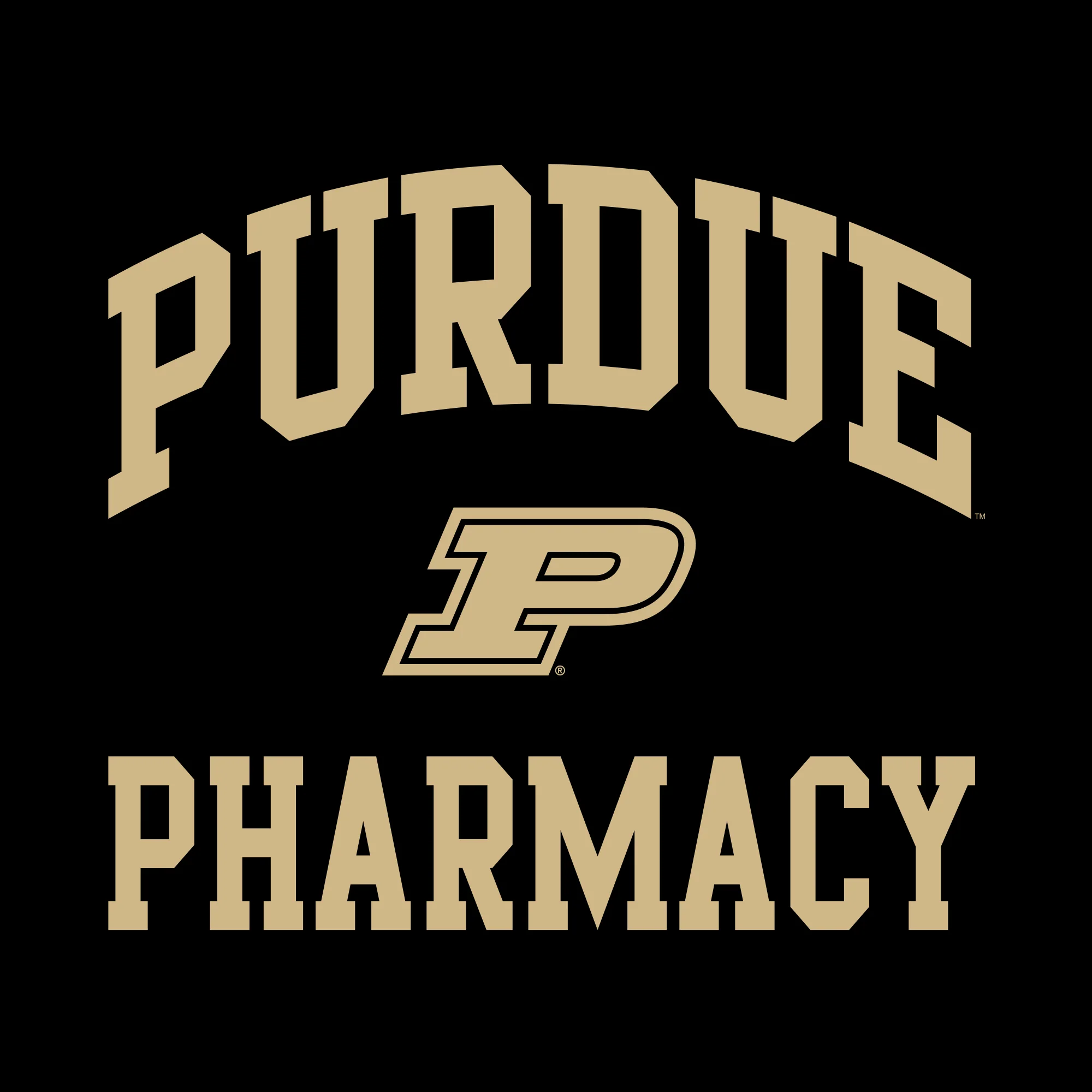 Purdue Arch Logo Pharmacy T Shirt - Black - Image 2