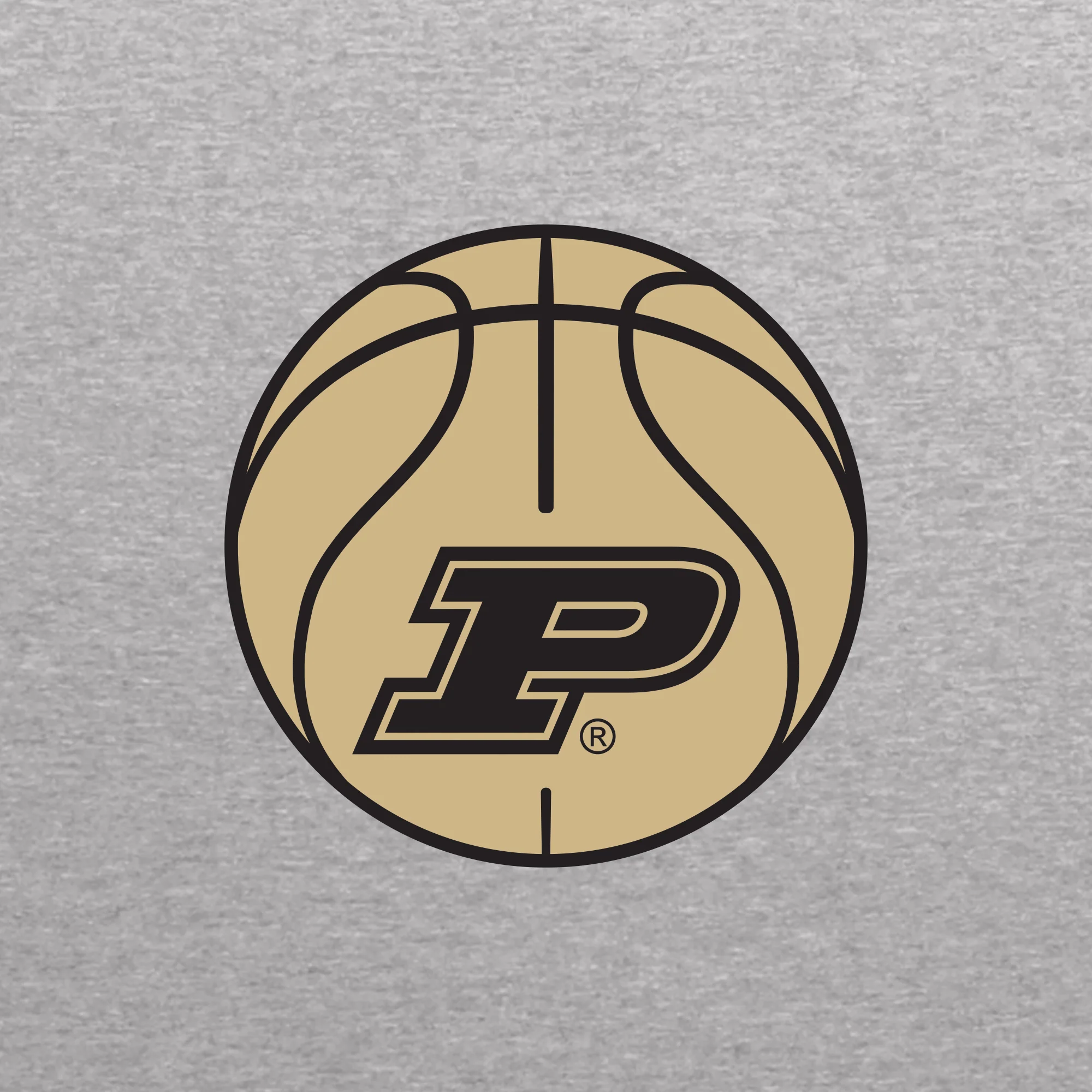 Purdue Basketball Outline LC EMB BTB Quarter Zip Sweatshirt - Oxford - Image 2