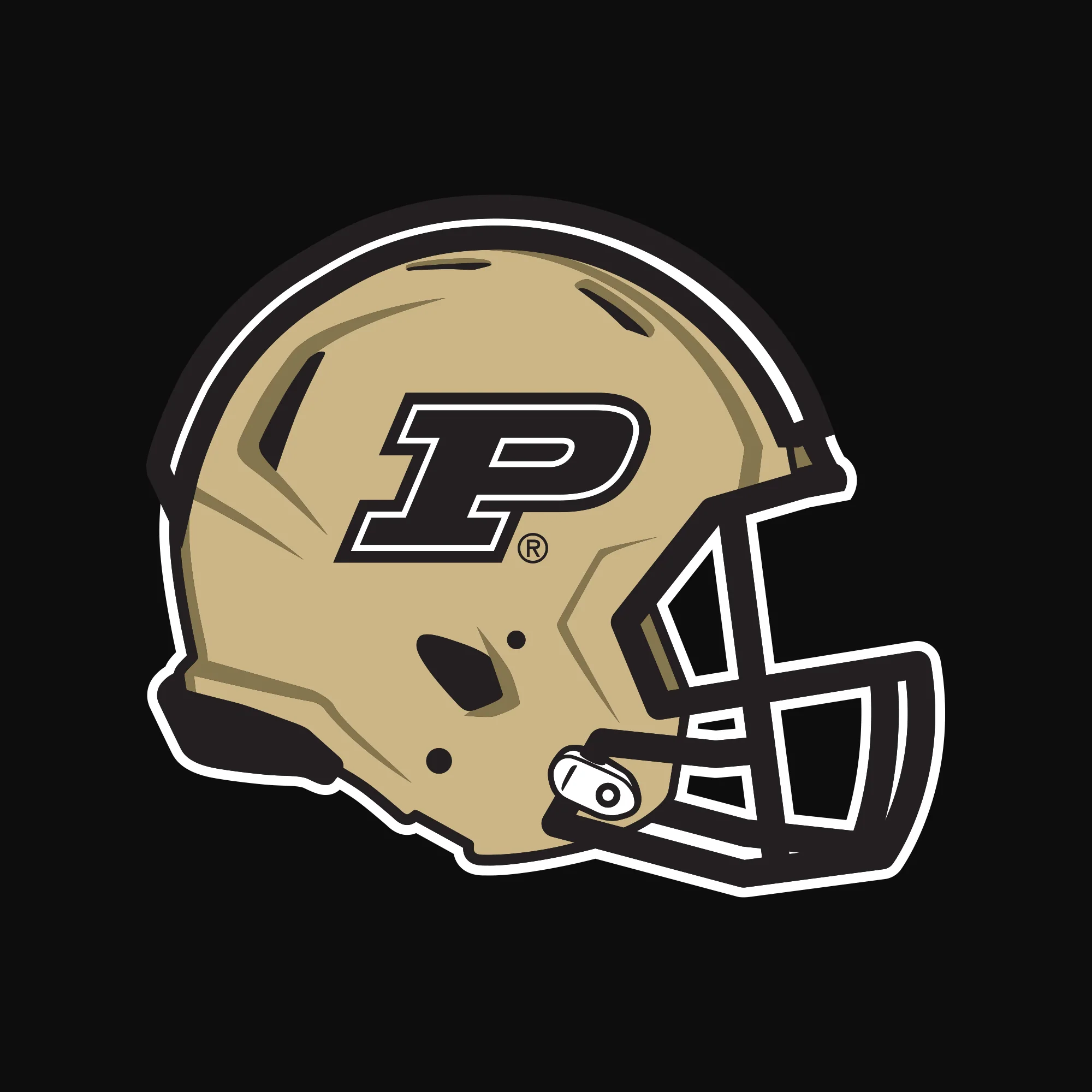 Purdue Boilermakers Football Helmet EMB JA BTB 1/4-Zip Sweatshirt - Image 3