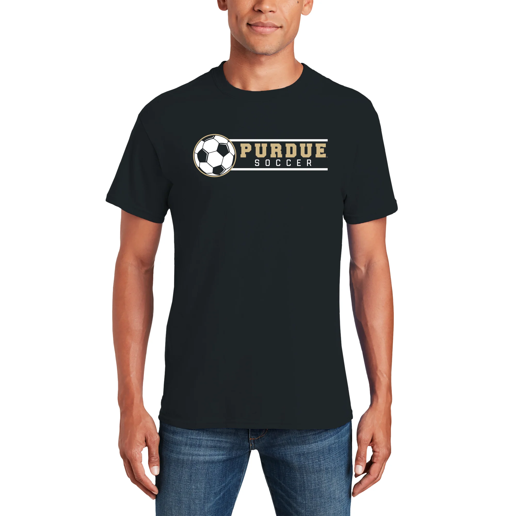 Purdue Boilermakers Soccer Spotlight T Shirt - Black - Image 4
