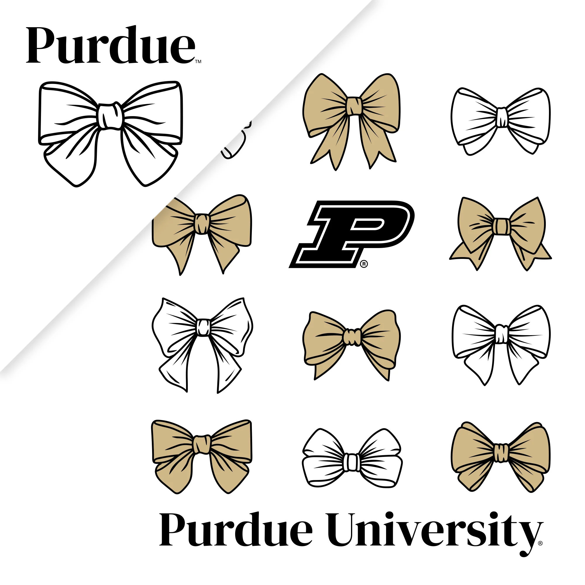 Purdue Bow Bliss Crewneck - White - Image 2