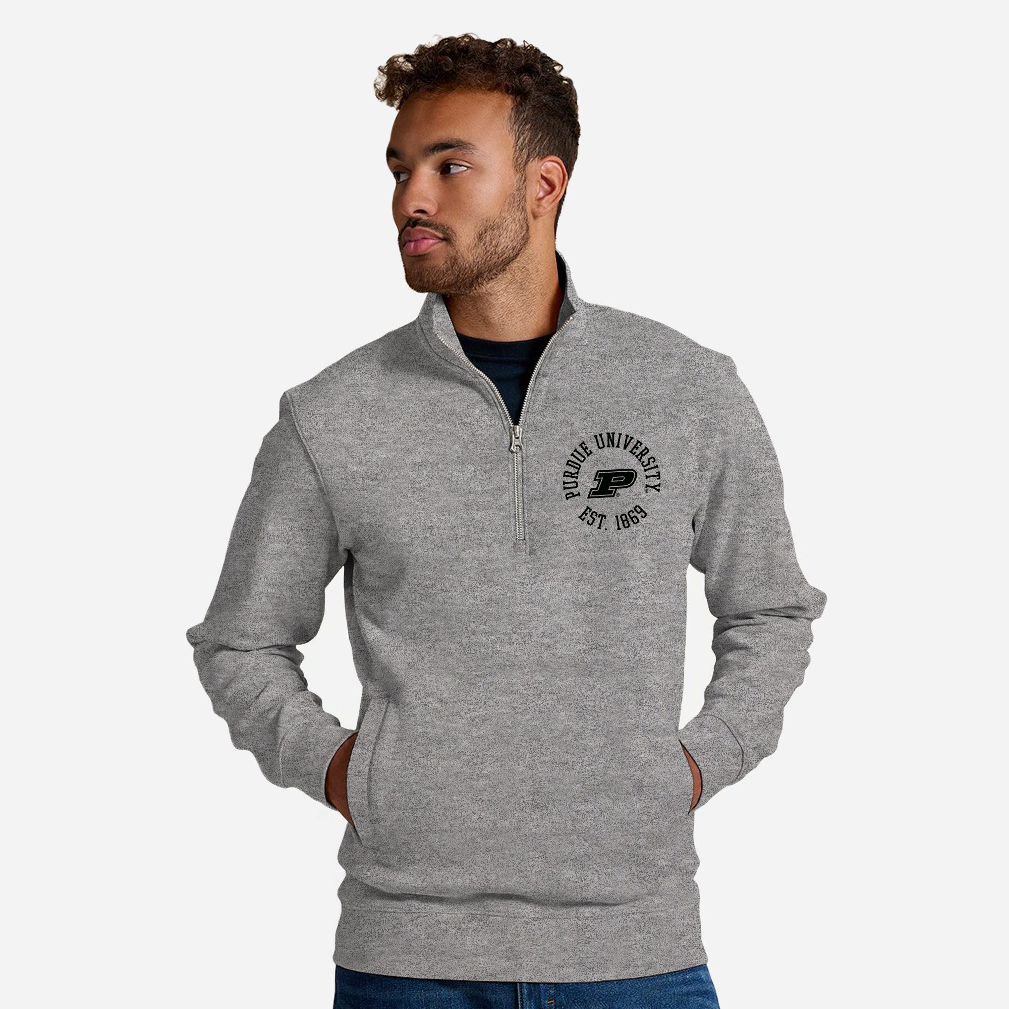 Purdue Old School Circle JA BTB 1/4 Zip - Image 6