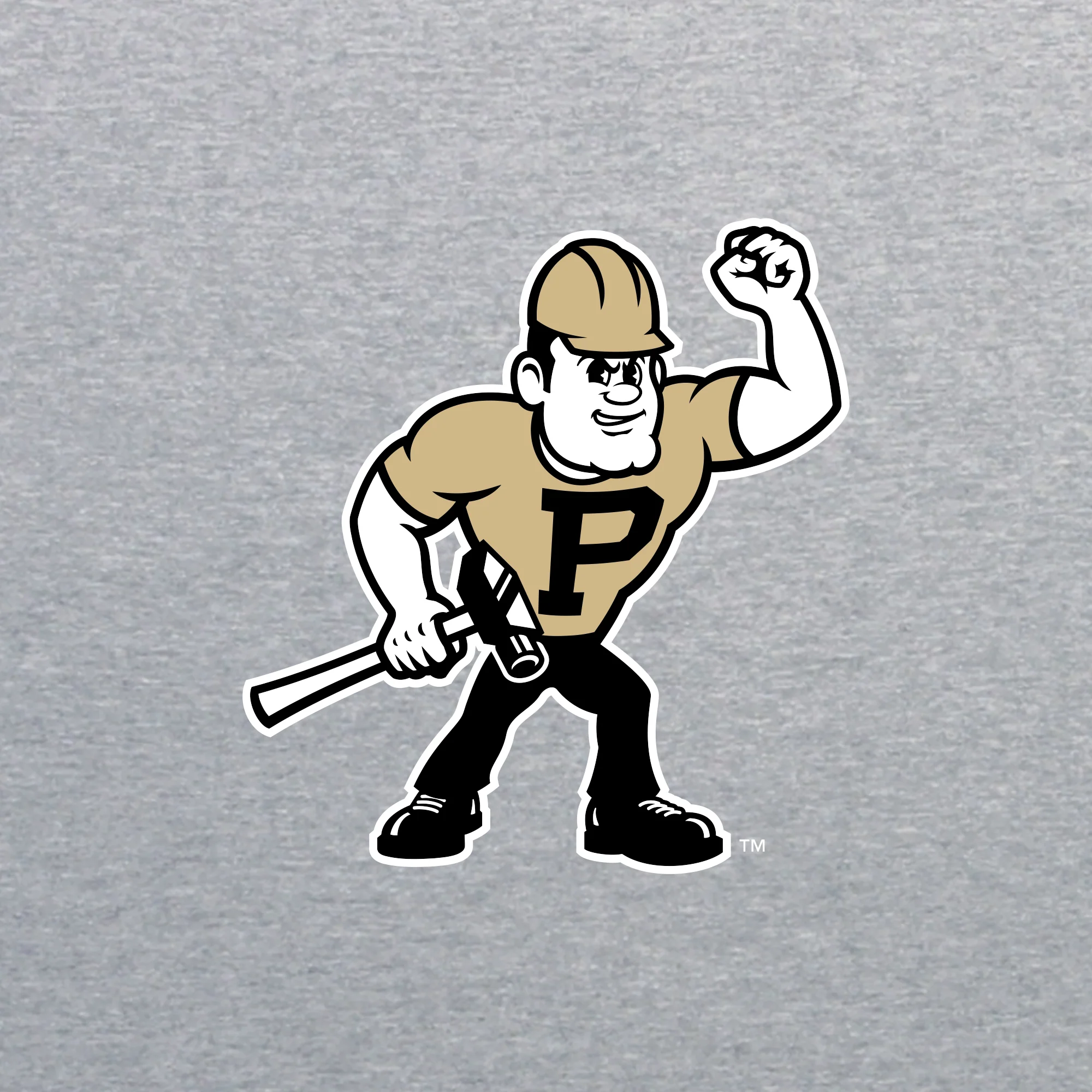 Purdue Pete Boilers Script Zip Hoodie - Sport Grey - Image 2
