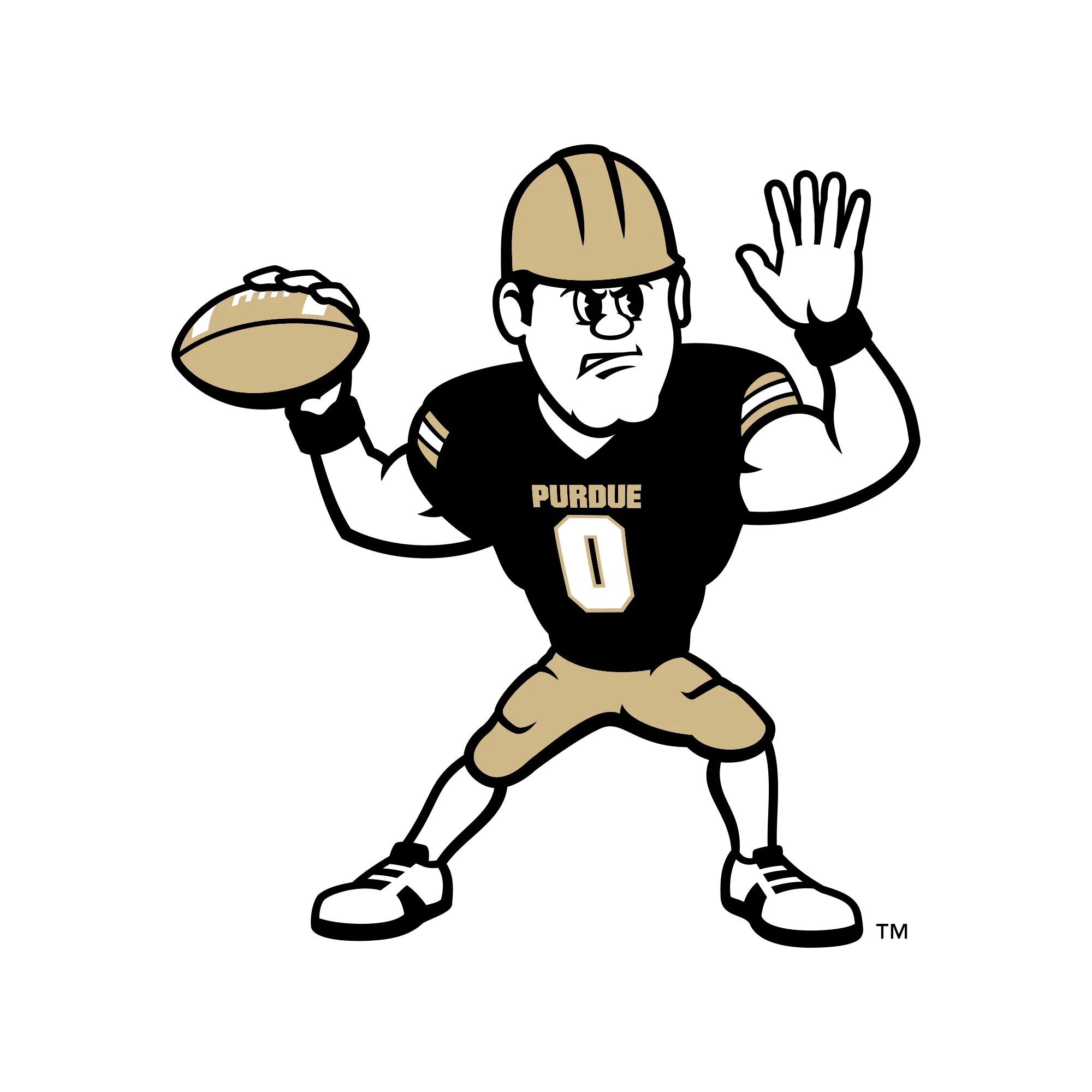 Purdue Pete Football Mascot Mark NLA T-Shirt - White - Image 2