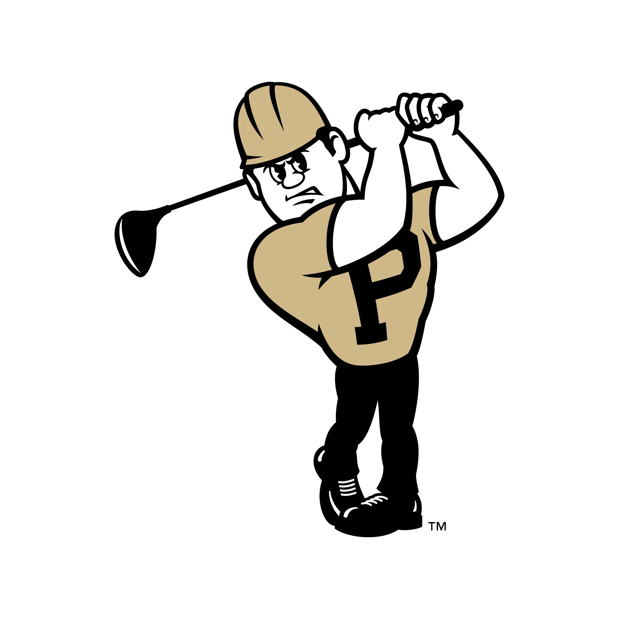 Purdue Pete Golf Mascot Mark NLA T-Shirt - White - Image 2