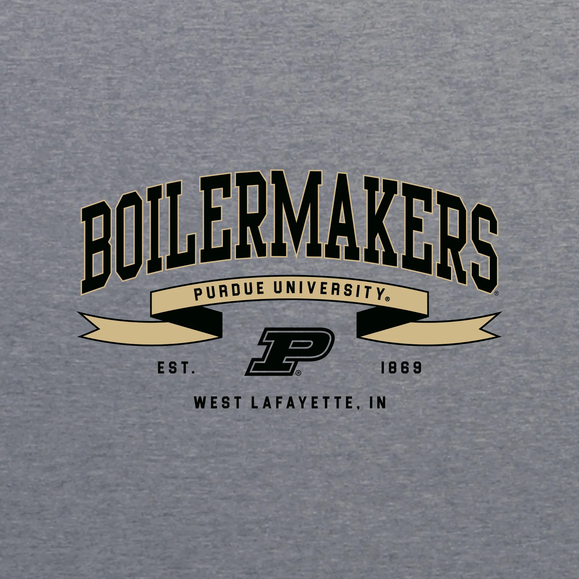 Purdue Ribbon Flight NLA Triblend T-Shirt - Premium Heather - Image 2