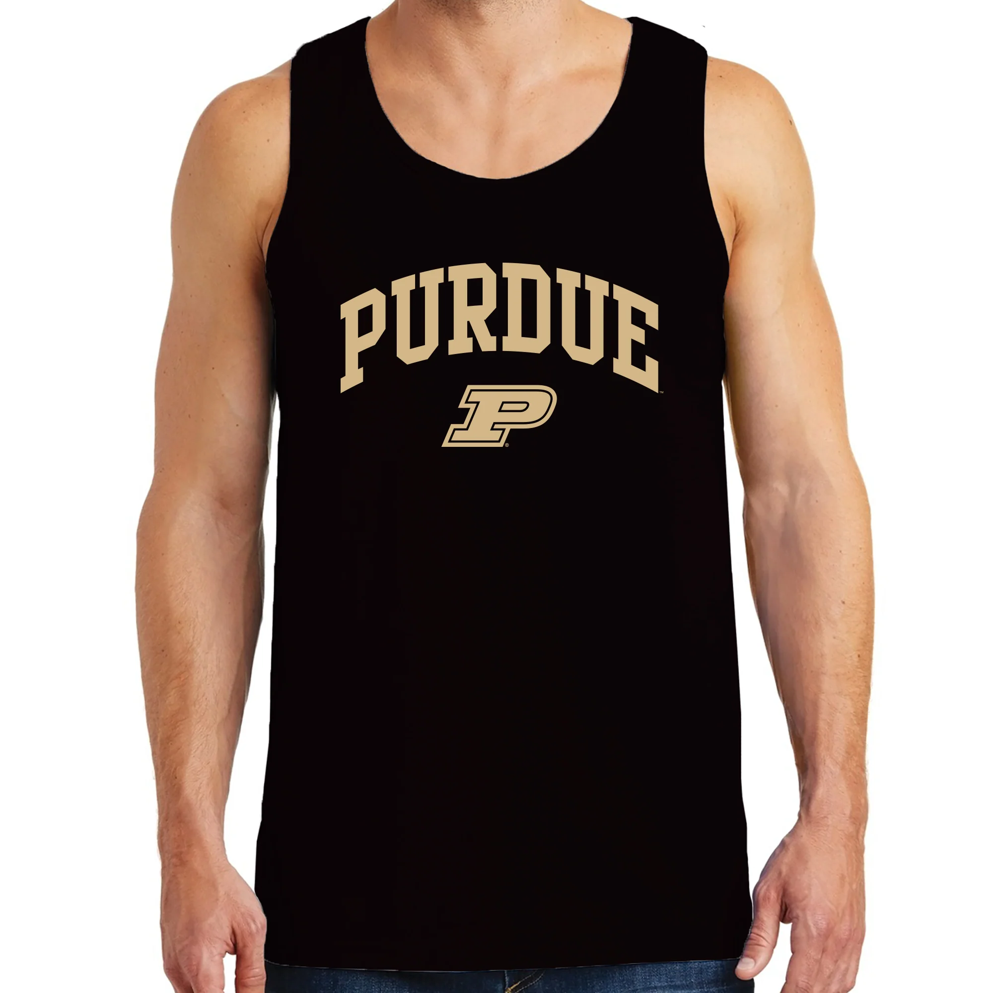 Purdue University Boilermakers Arch Logo Tank Top - Black - Image 3