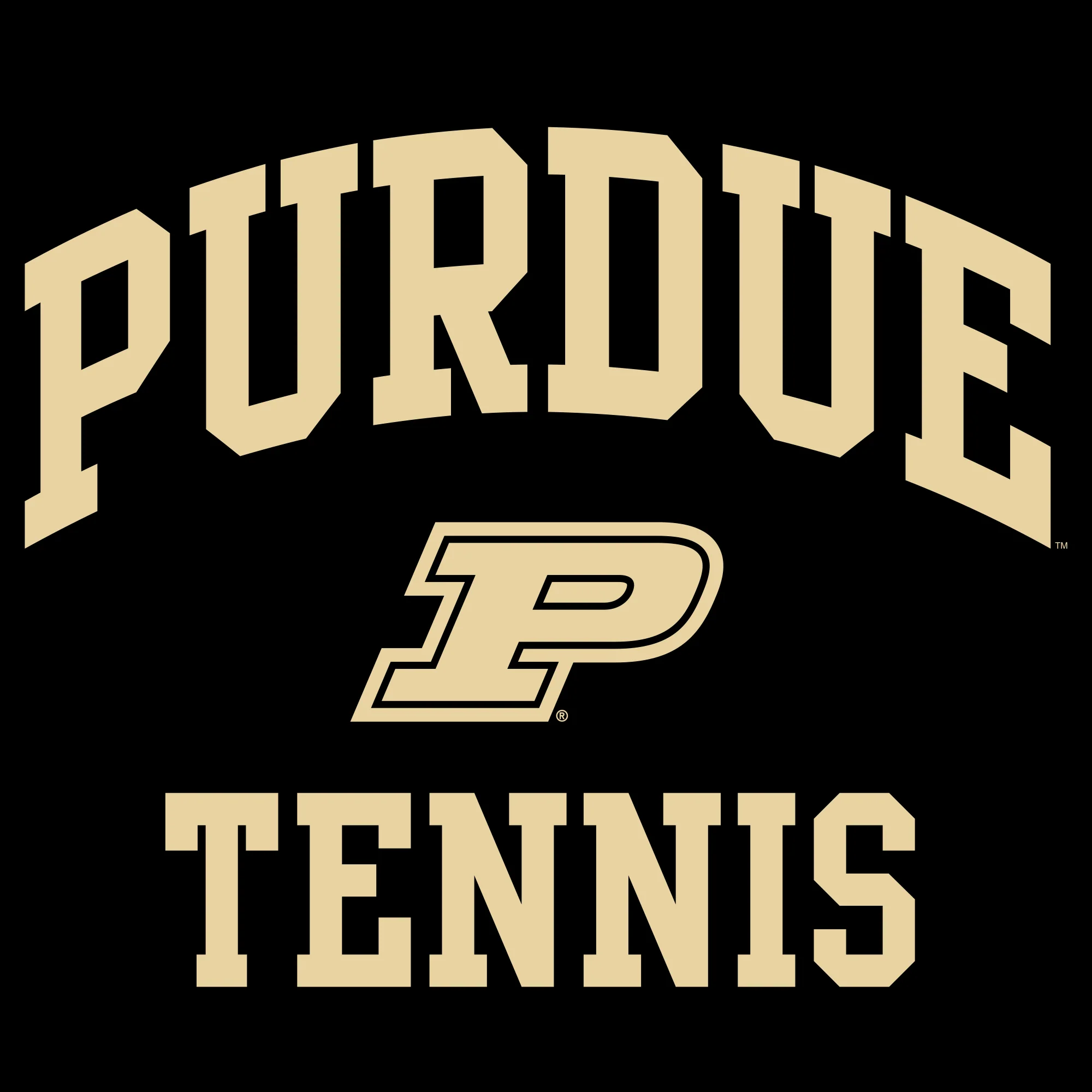 Purdue University Boilermakers Arch Logo Tennis Hoodie - Black - Image 2