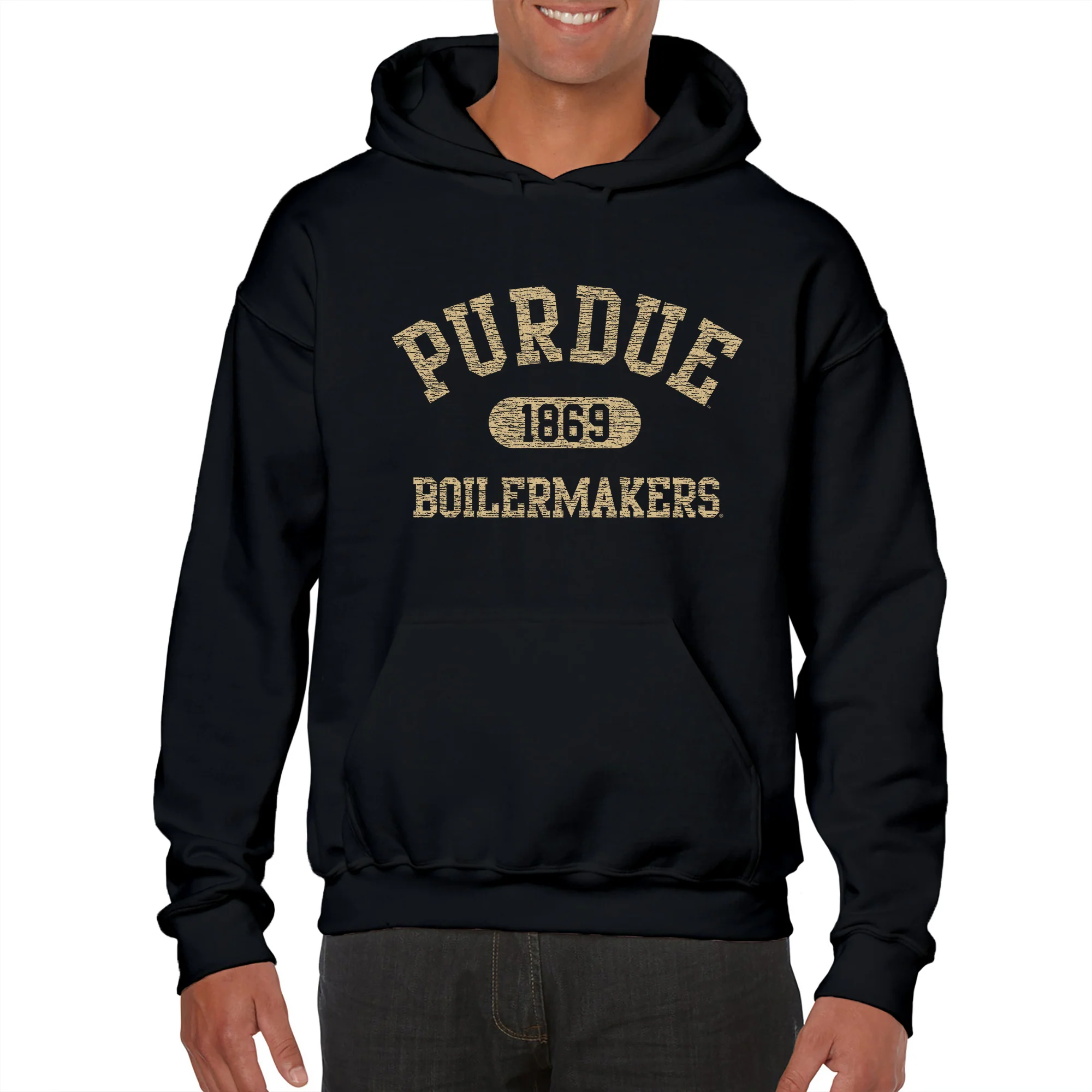 Purdue University Boilermakers Athletic Arch Hoodie - Black - Image 3