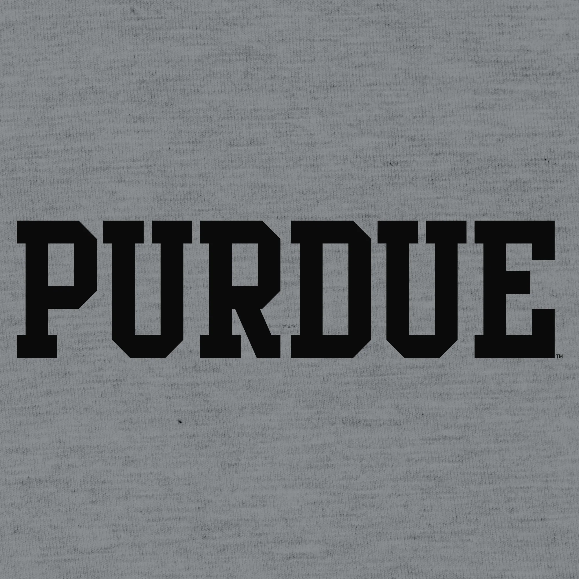 Purdue University Boilermakers Basic Block Canvas Triblend T Shirt - Athletic Grey Triblend - Image 2