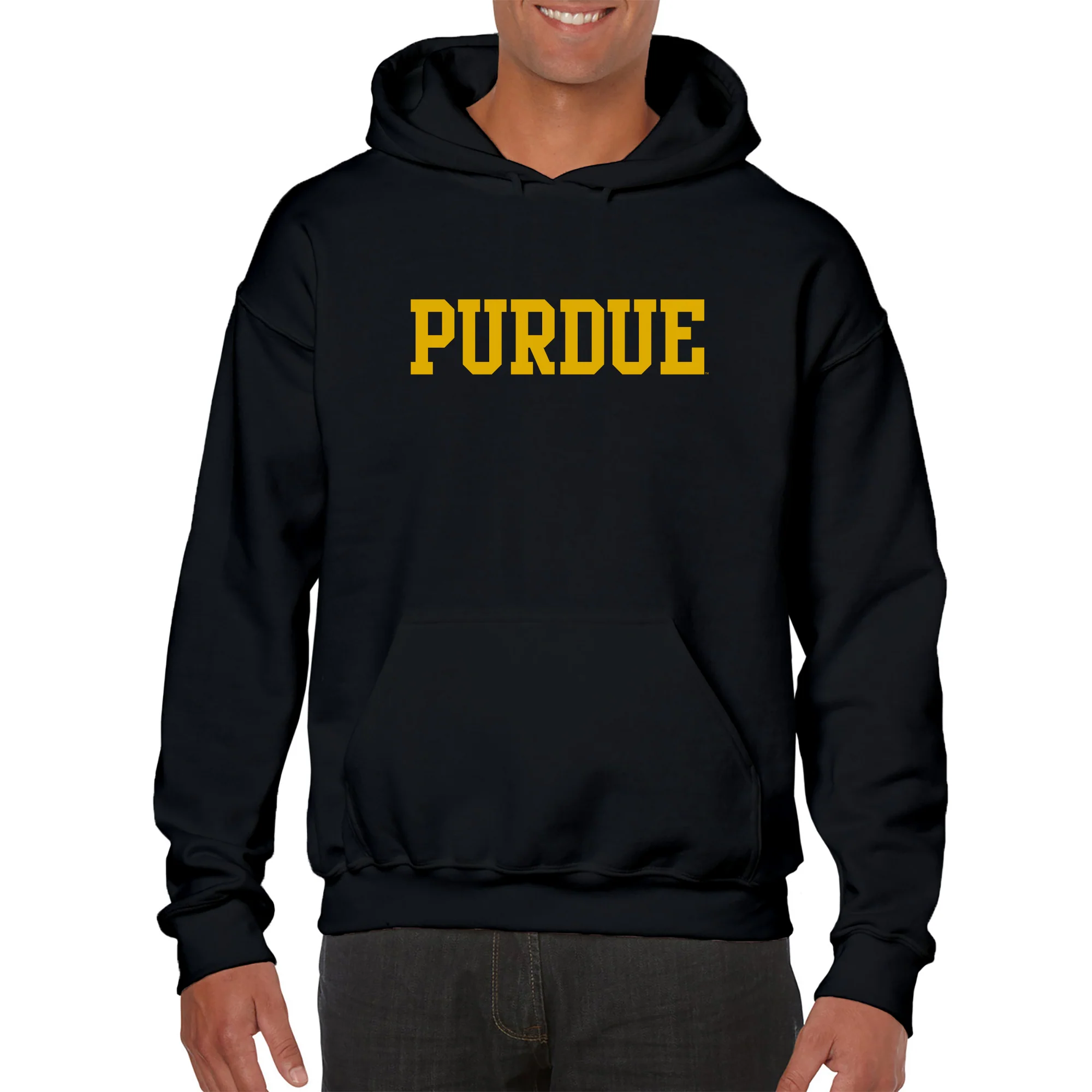 Purdue University Boilermakers Basic Block Hoodie - Black - Image 3