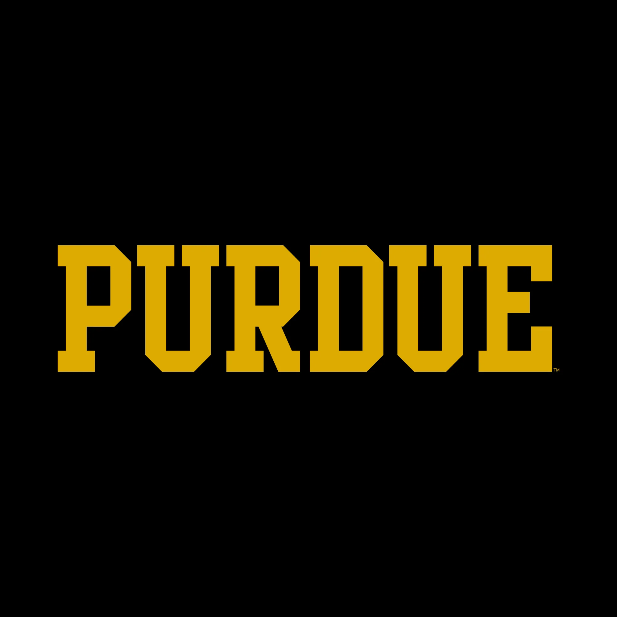 Purdue University Boilermakers Basic Block Short Sleeve T Shirt - Black - Image 2