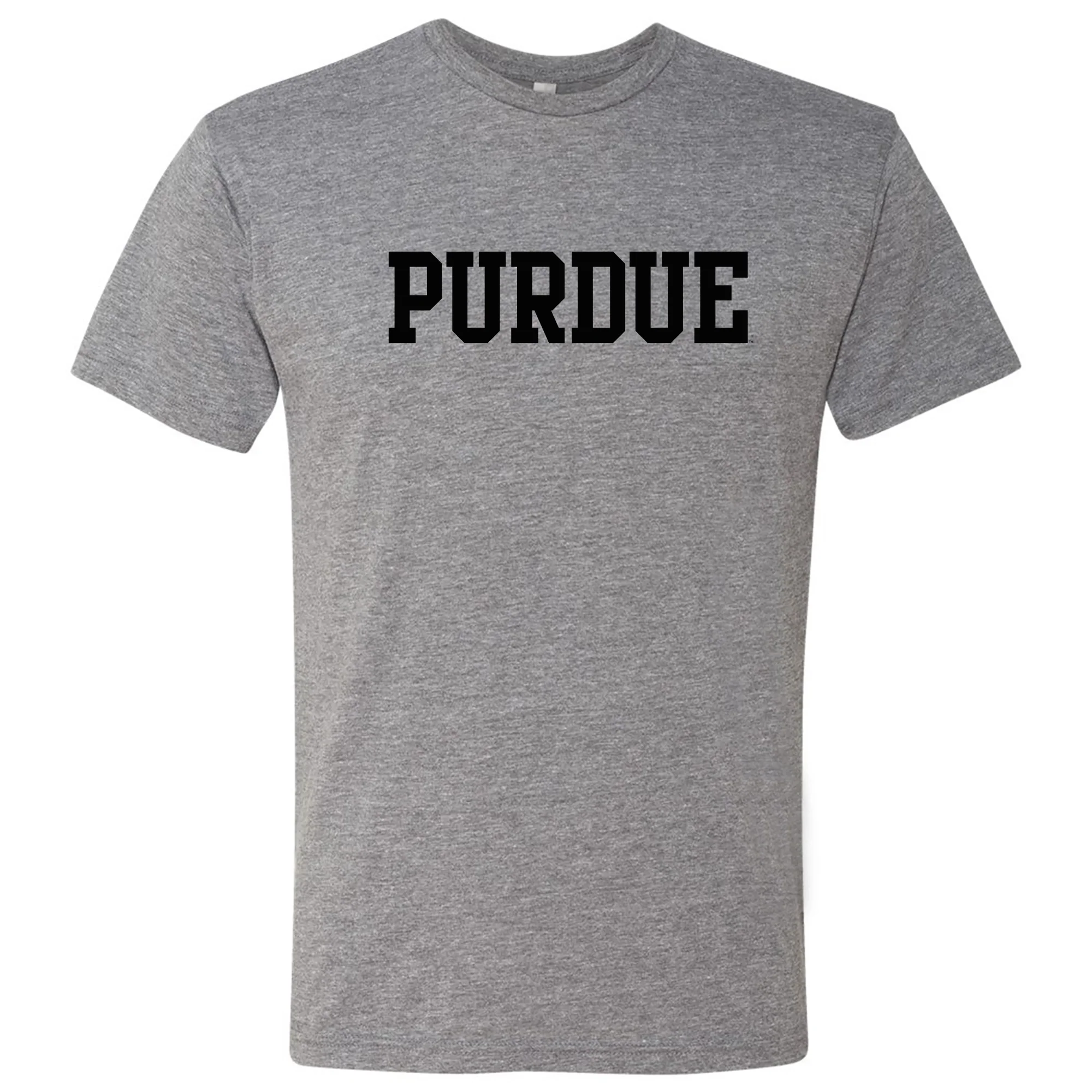 Purdue University Boilermakers Basic Block Short Sleeve T Shirt - Premium Heather