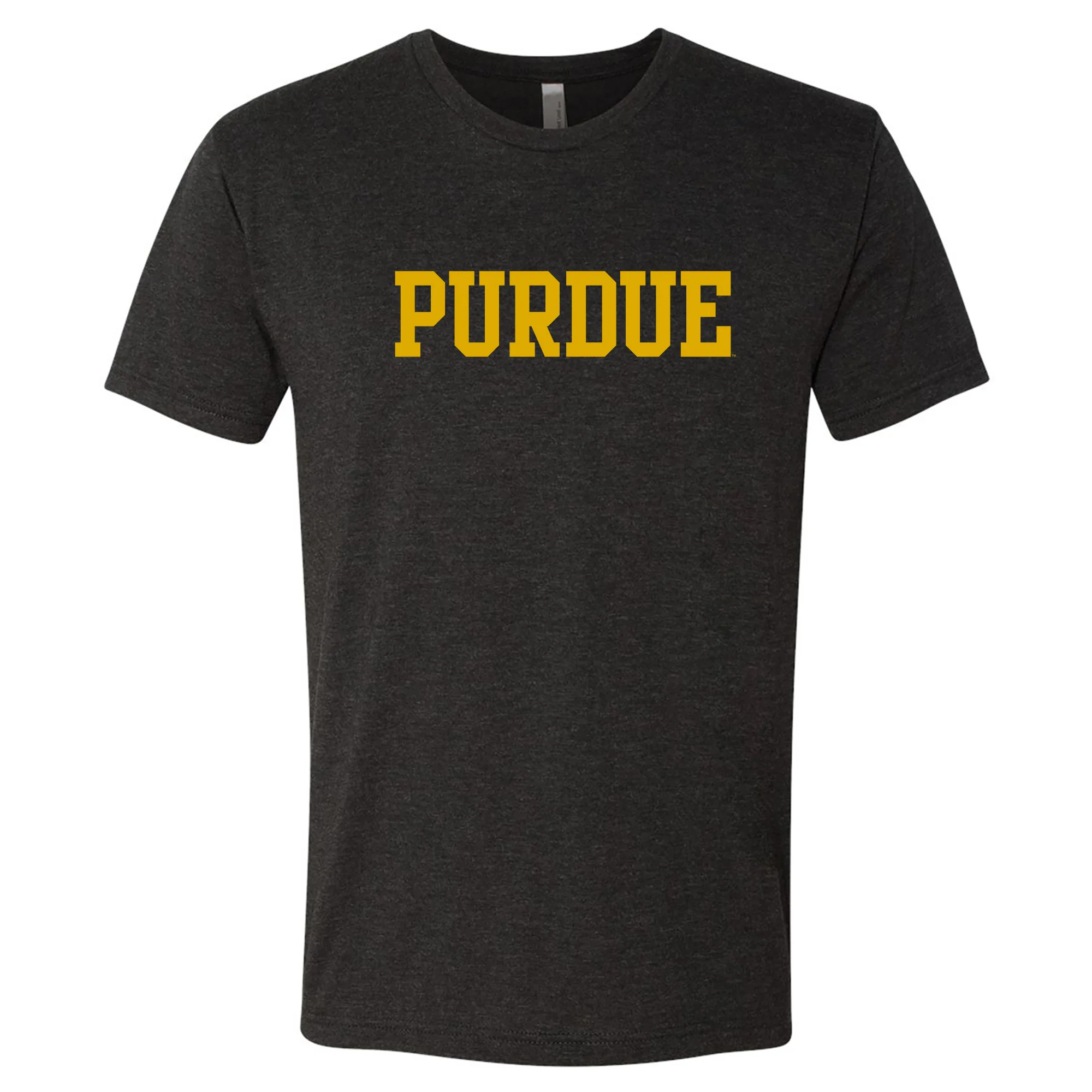 Purdue University Boilermakers Basic Block Short Sleeve T Shirt - Vintage Black