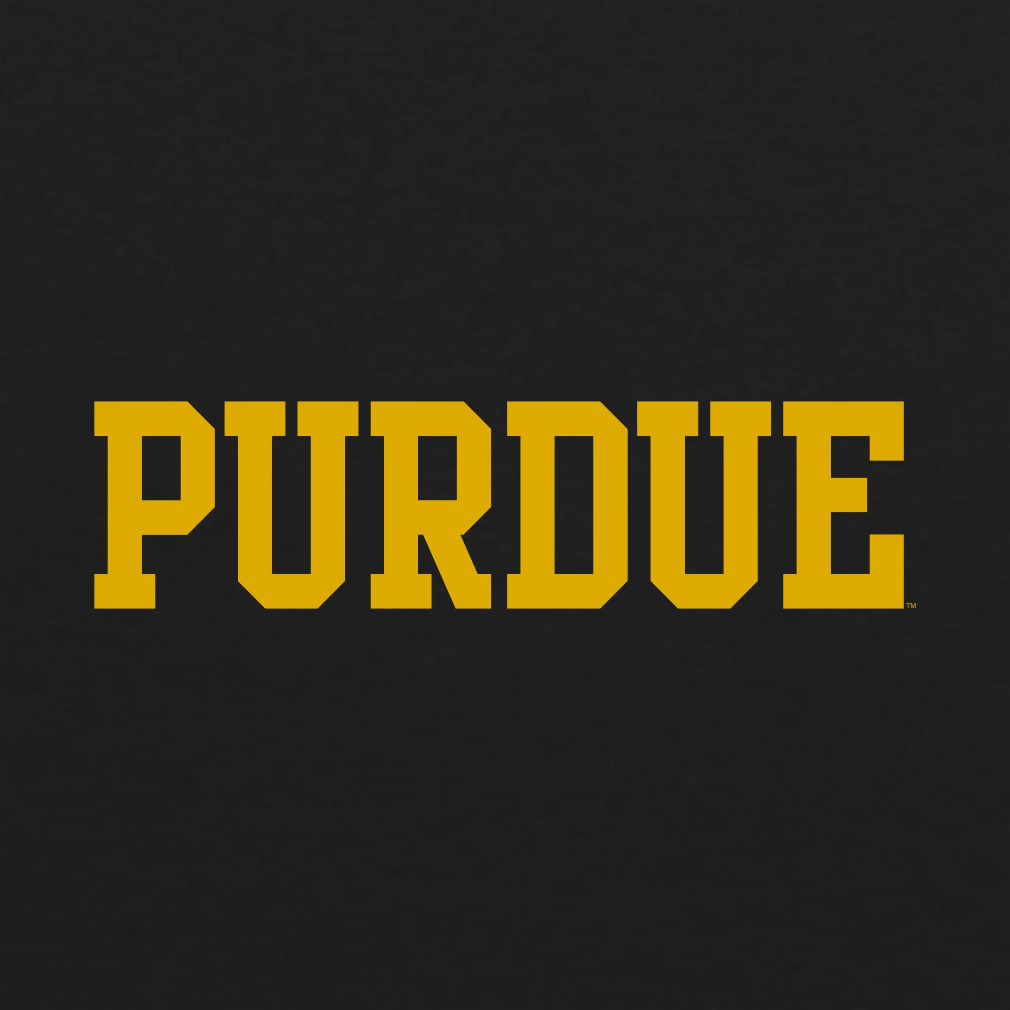 Purdue University Boilermakers Basic Block Short Sleeve T Shirt - Vintage Black - Image 2