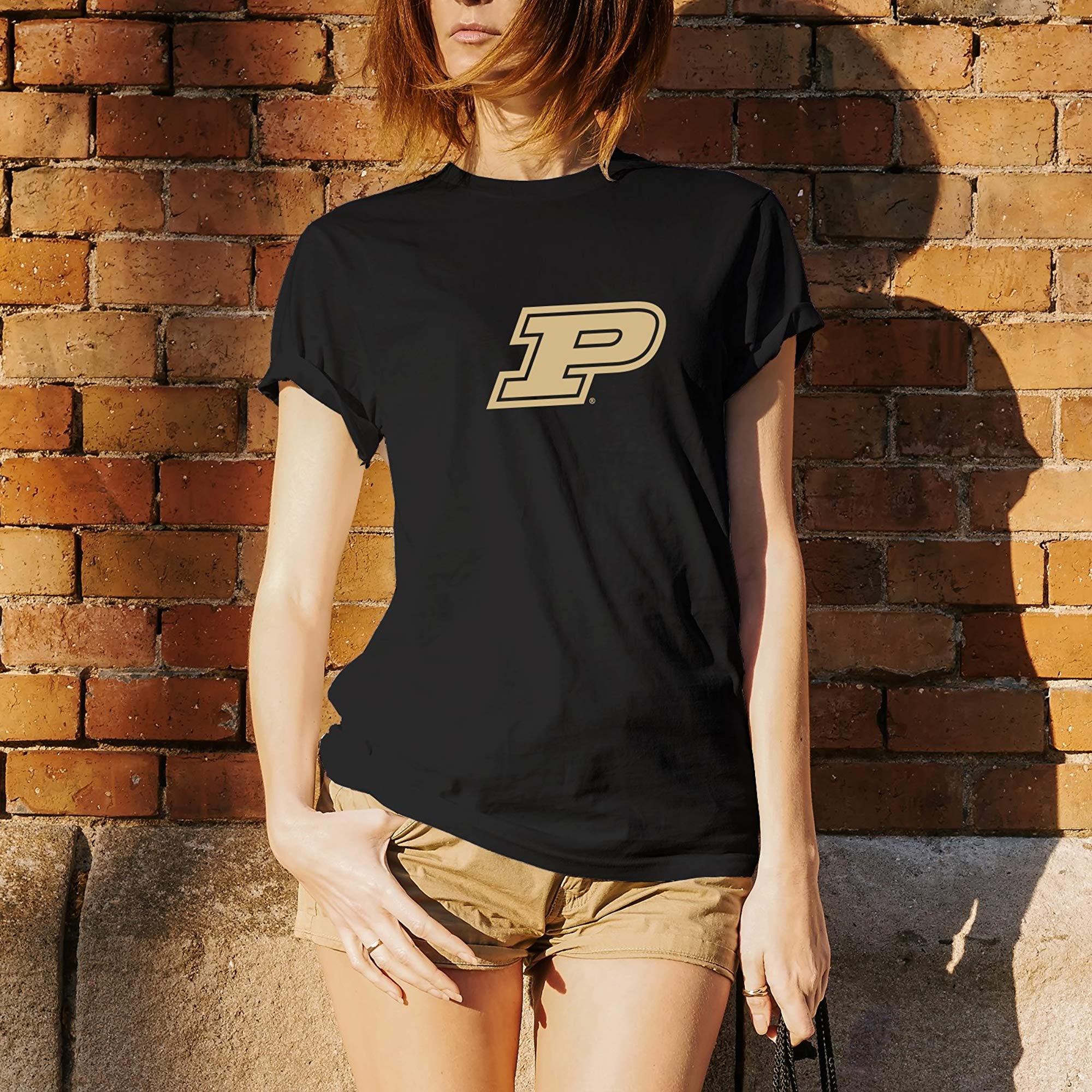 Purdue University Boilermakers Block P Short Sleeve T-Shirt - Black - Image 4