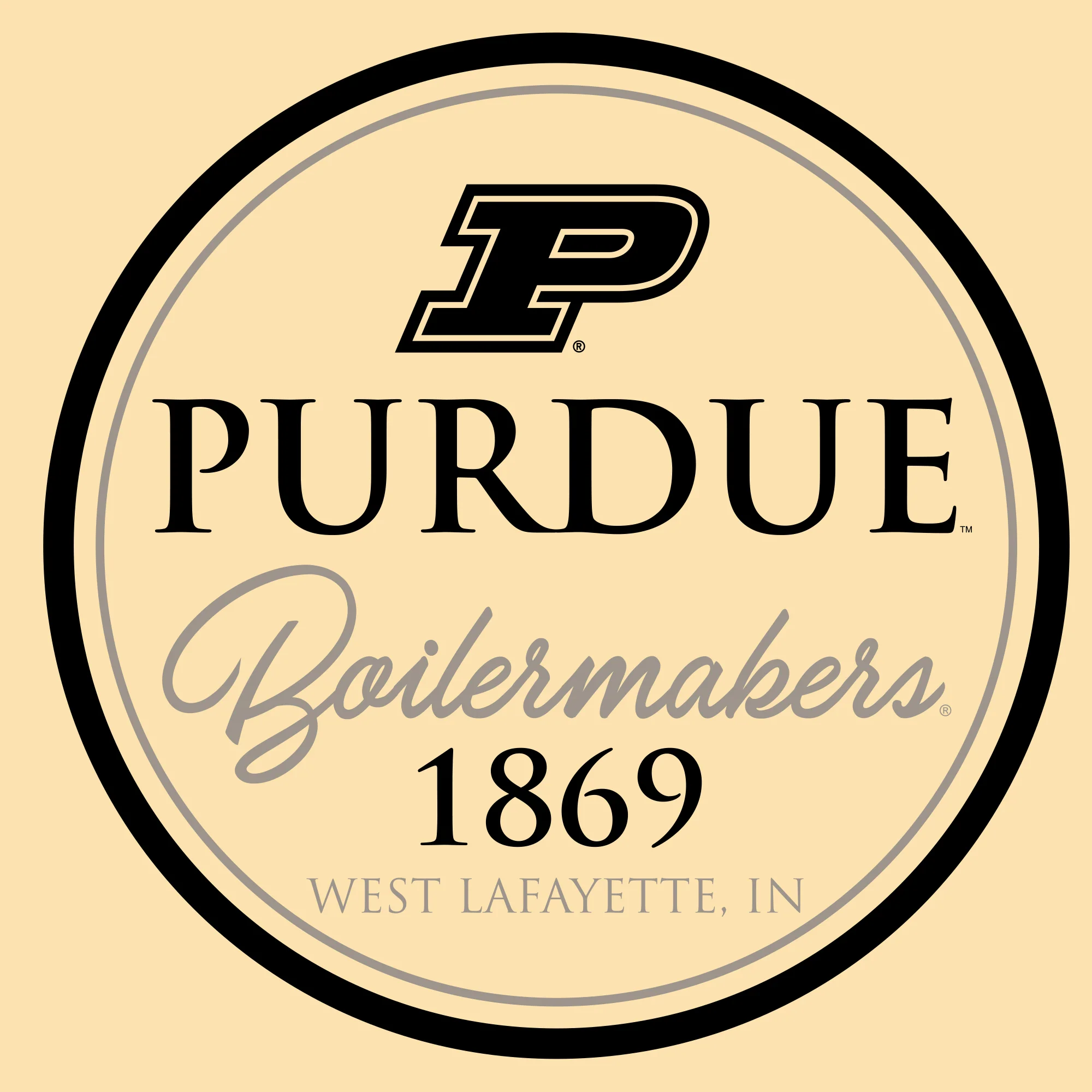 Purdue University Boilermakers Classic Circle Short Sleeve T Shirt - Vegas Gold - Image 4