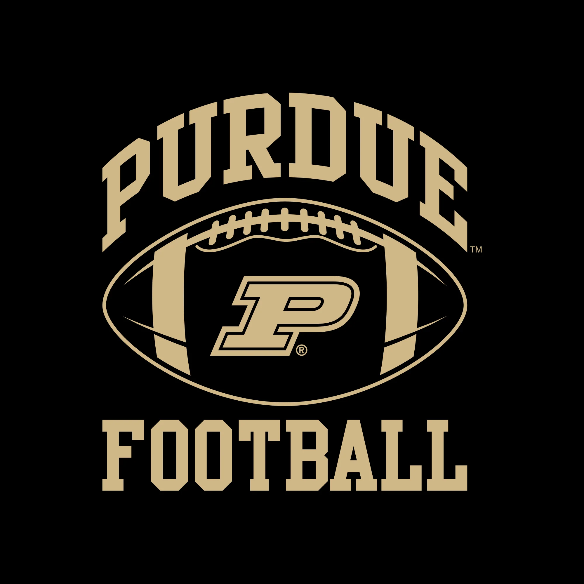 Purdue University Boilermakers Classic Football Arch Left Chest Crewneck Sweatshirt - Black - Image 2