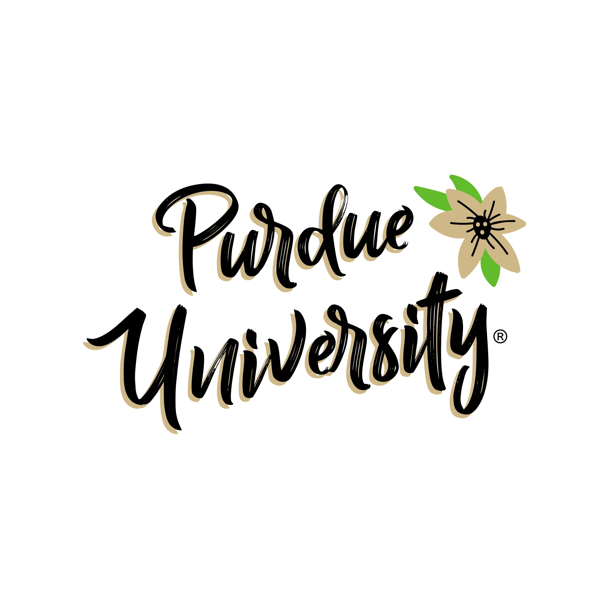 Purdue Floral State Comfort Colors Short Sleeve T Shirt - White - Image 2