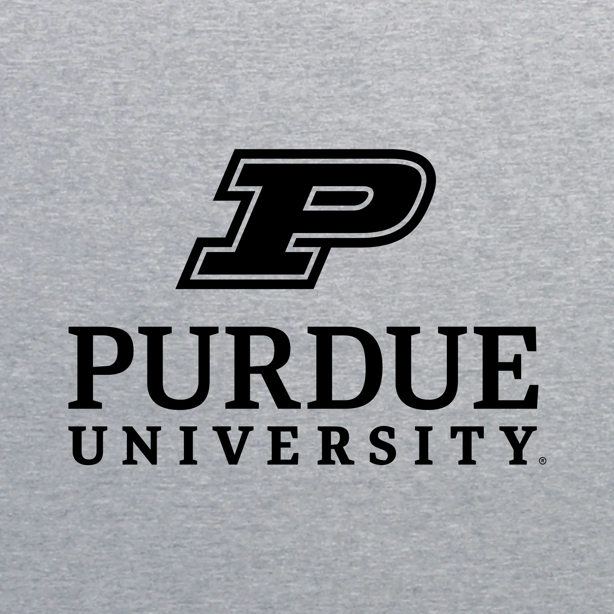 Purdue University Boilermakers Institutional Logo Cotton Long Sleeve T Shirt - Sport Grey - Image 2