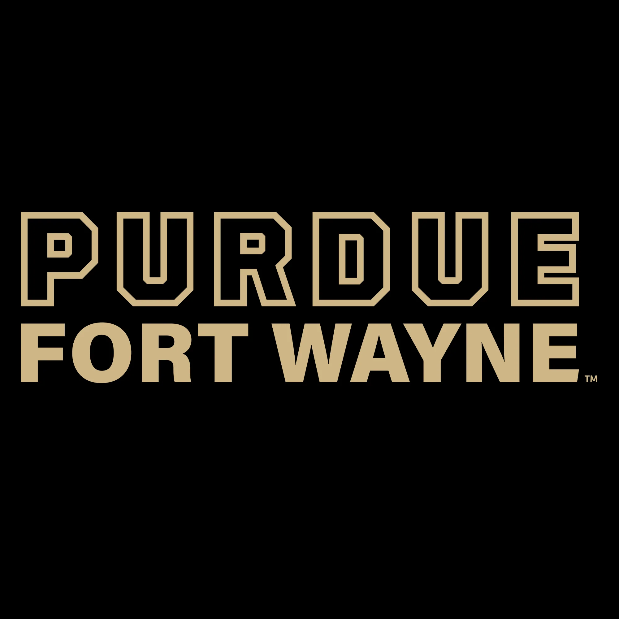 Purdue University Fort Wayne Mastodons Basic Block Tank Top - Black - Image 2