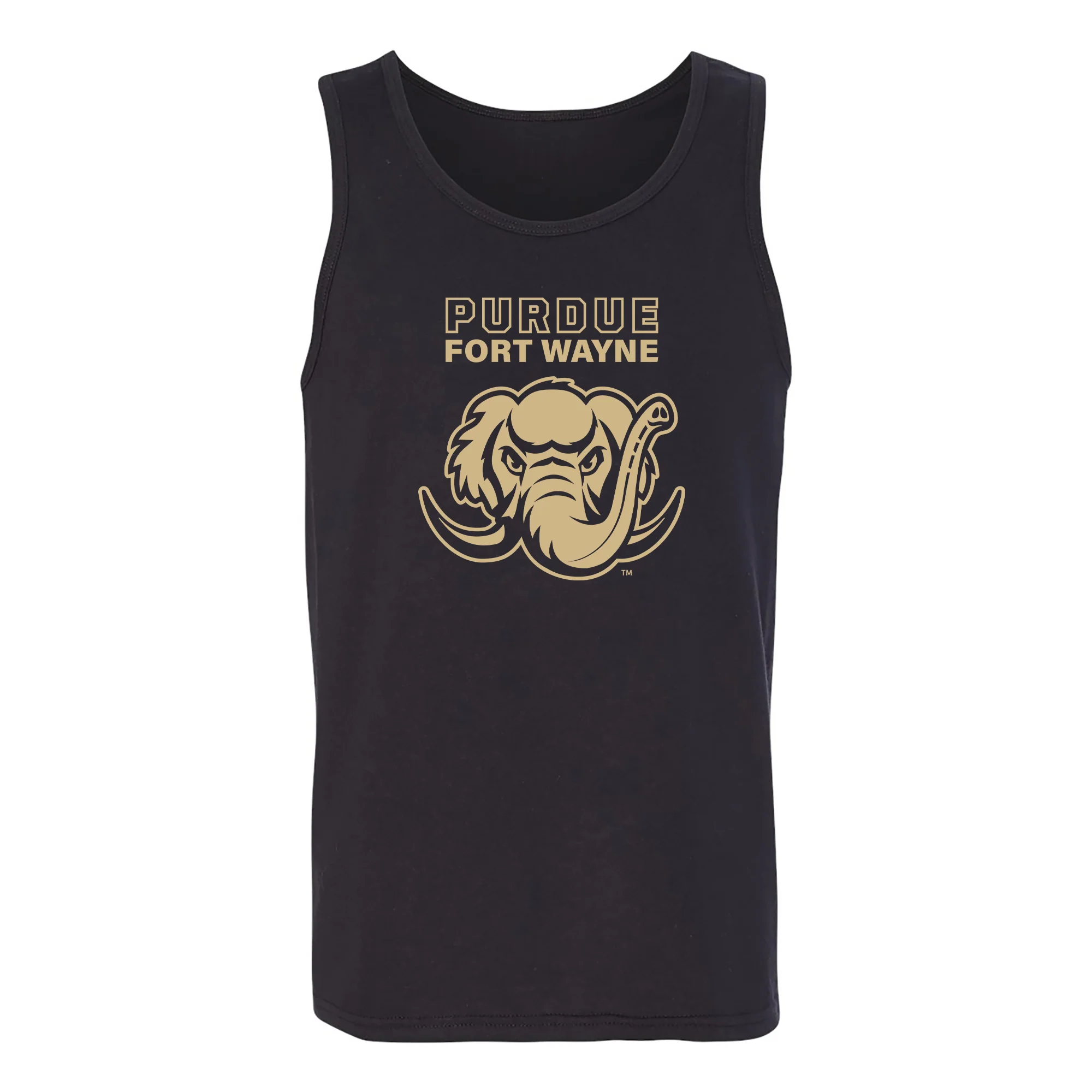 Purdue University Fort Wayne Mastodons Primary Logo Tank Top - Black