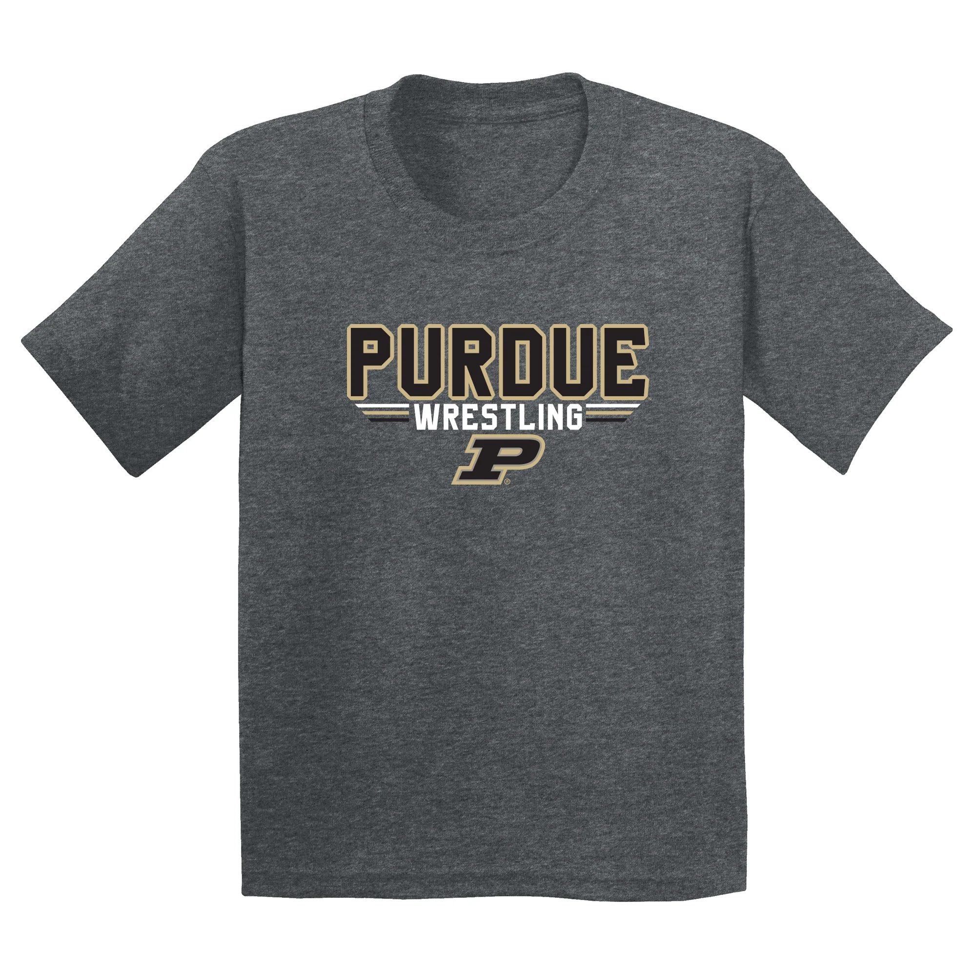 Purdue Wrestling Top Flight Youth T-Shirt - Dark Heather