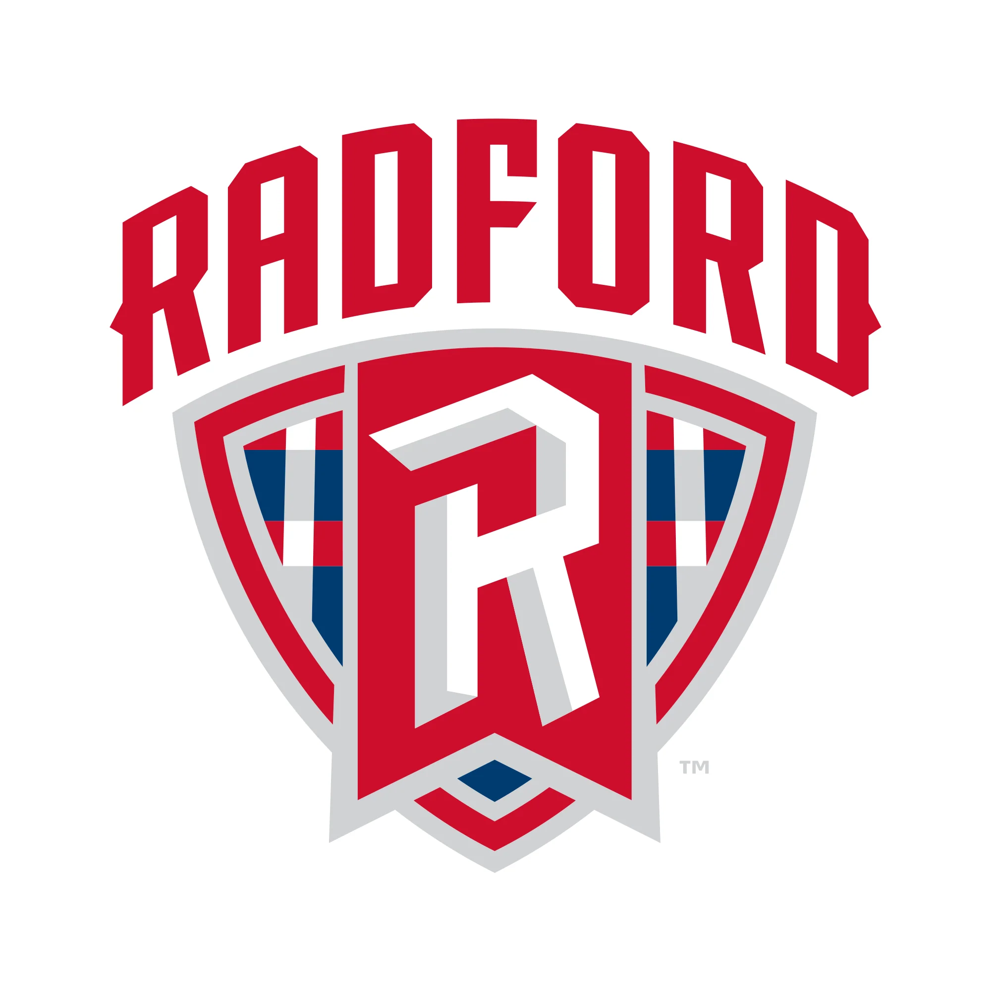 Radford University Highlanders Arch Logo Basic Cotton Short Sleeve T Shirt - White - Image 2