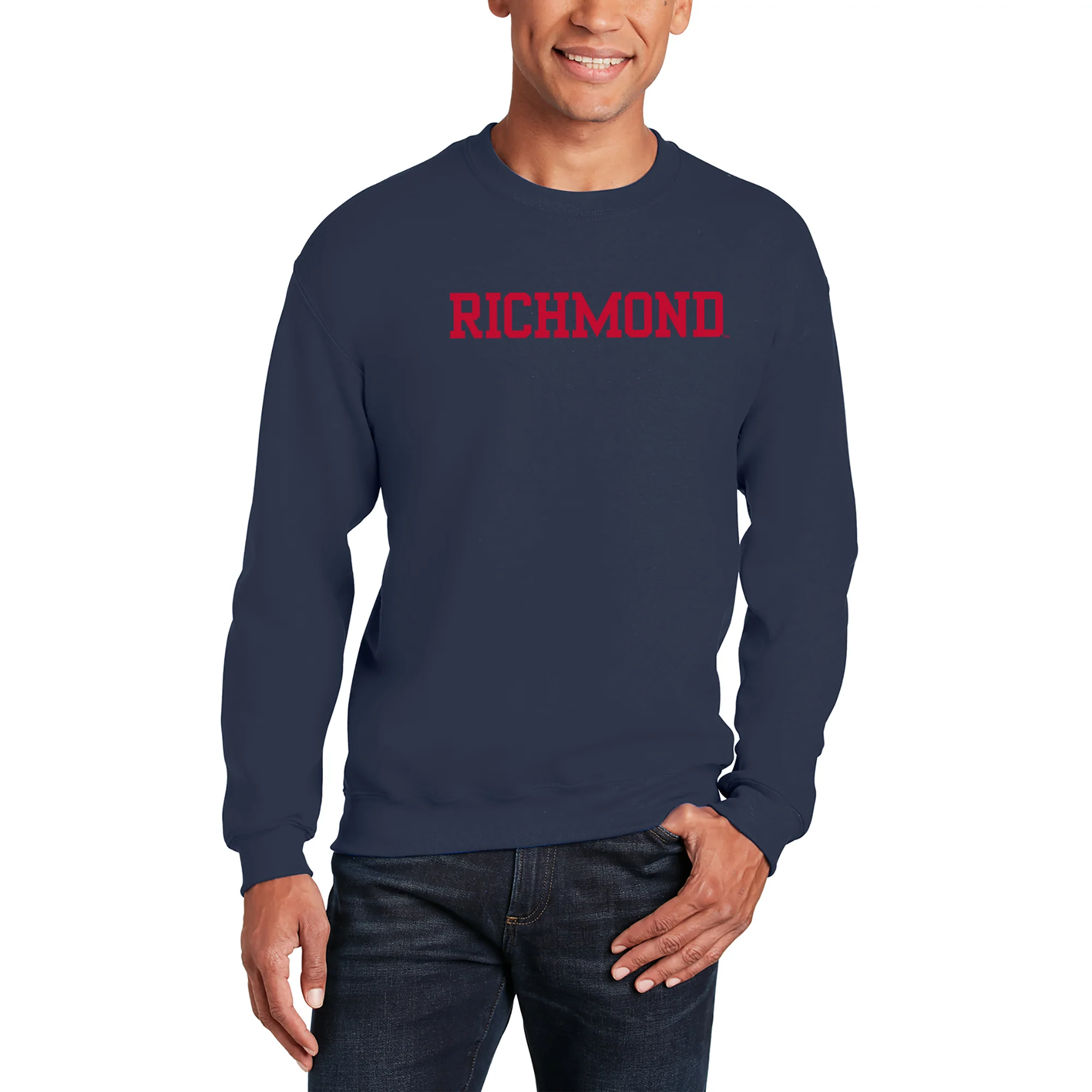 Richmond Spiders Basic Block Crewneck Sweatshirt - Navy - Image 3